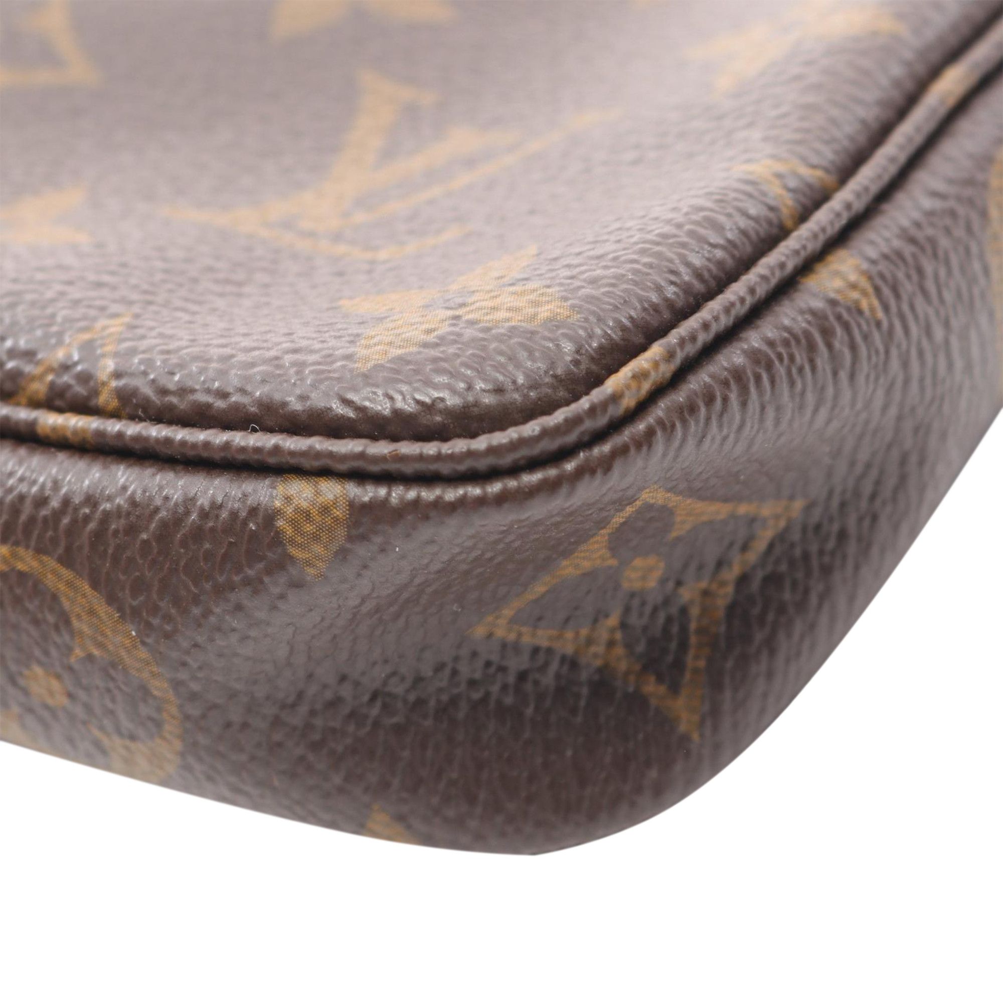 Louis Vuitton Louis Vuitton LOUIS VUITTON Mini Pochette Accessoires Handbag M58009 Monogram PVC coated canvas leather Brown Used Women Size ONE SIZE - 7 Thumbnail