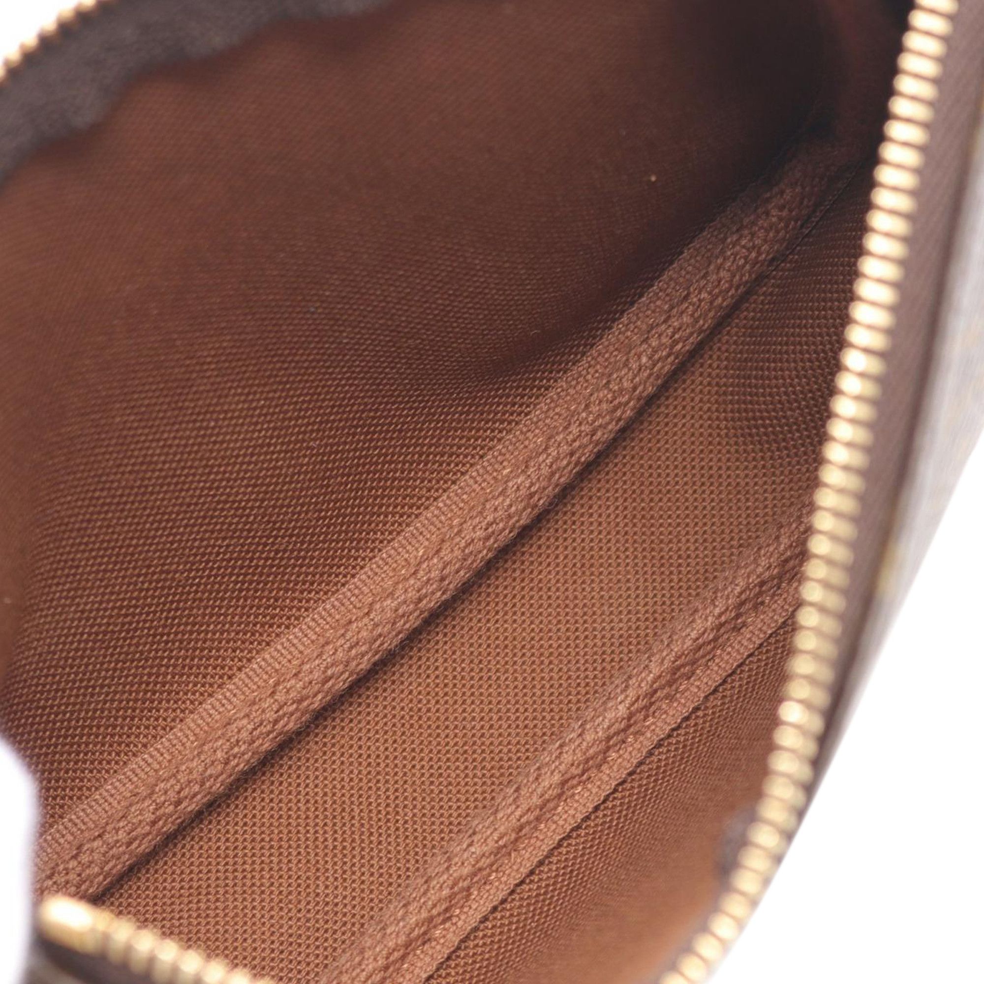 Louis Vuitton Louis Vuitton LOUIS VUITTON Mini Pochette Accessoires Handbag M58009 Monogram PVC coated canvas leather Brown Used Women Size ONE SIZE - 3 Thumbnail
