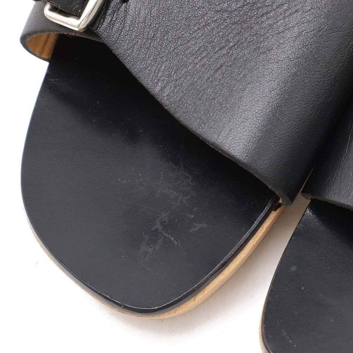 Hermes Hermes Hermes Wood Leather Mule Sandals Leather Shoes DUTY FREE for USA Size ONE SIZE - 7 Thumbnail