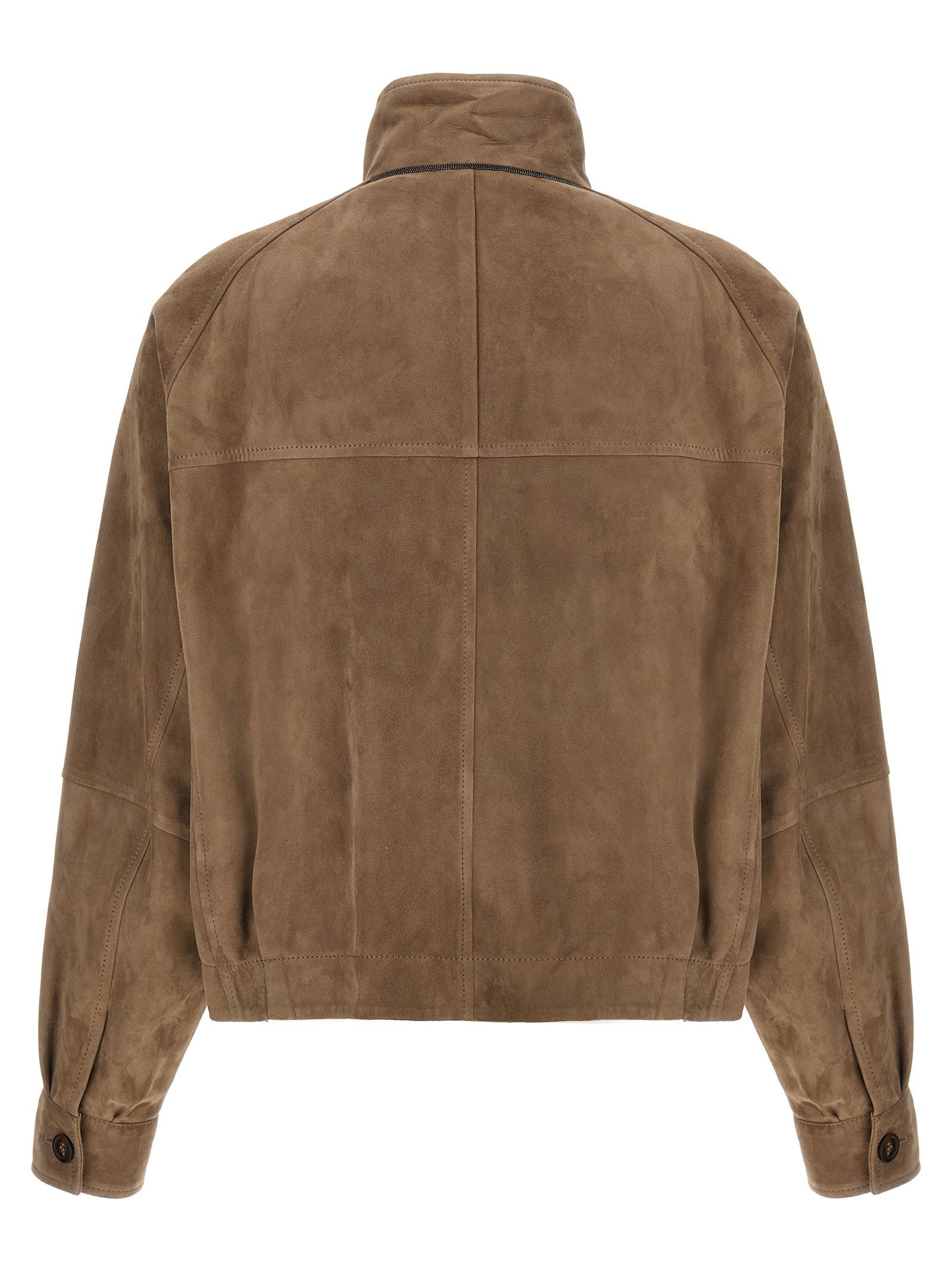 Brunello Cucinelli Monile Suede Jacket Size XS / US 0-2 / IT 36-38 - 2 Thumbnail