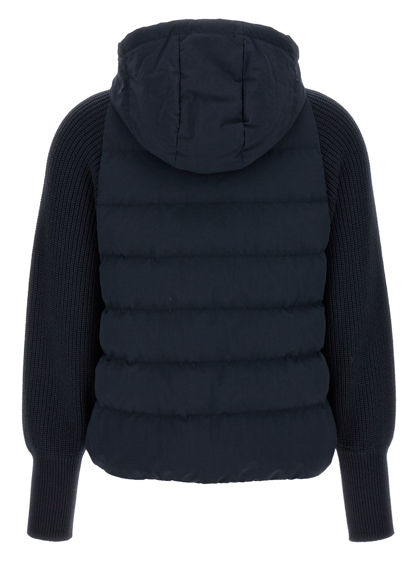 Brunello Cucinelli Two-Material Puffer Jacket Size M / US 6-8 / IT 42-44 - 2 Thumbnail