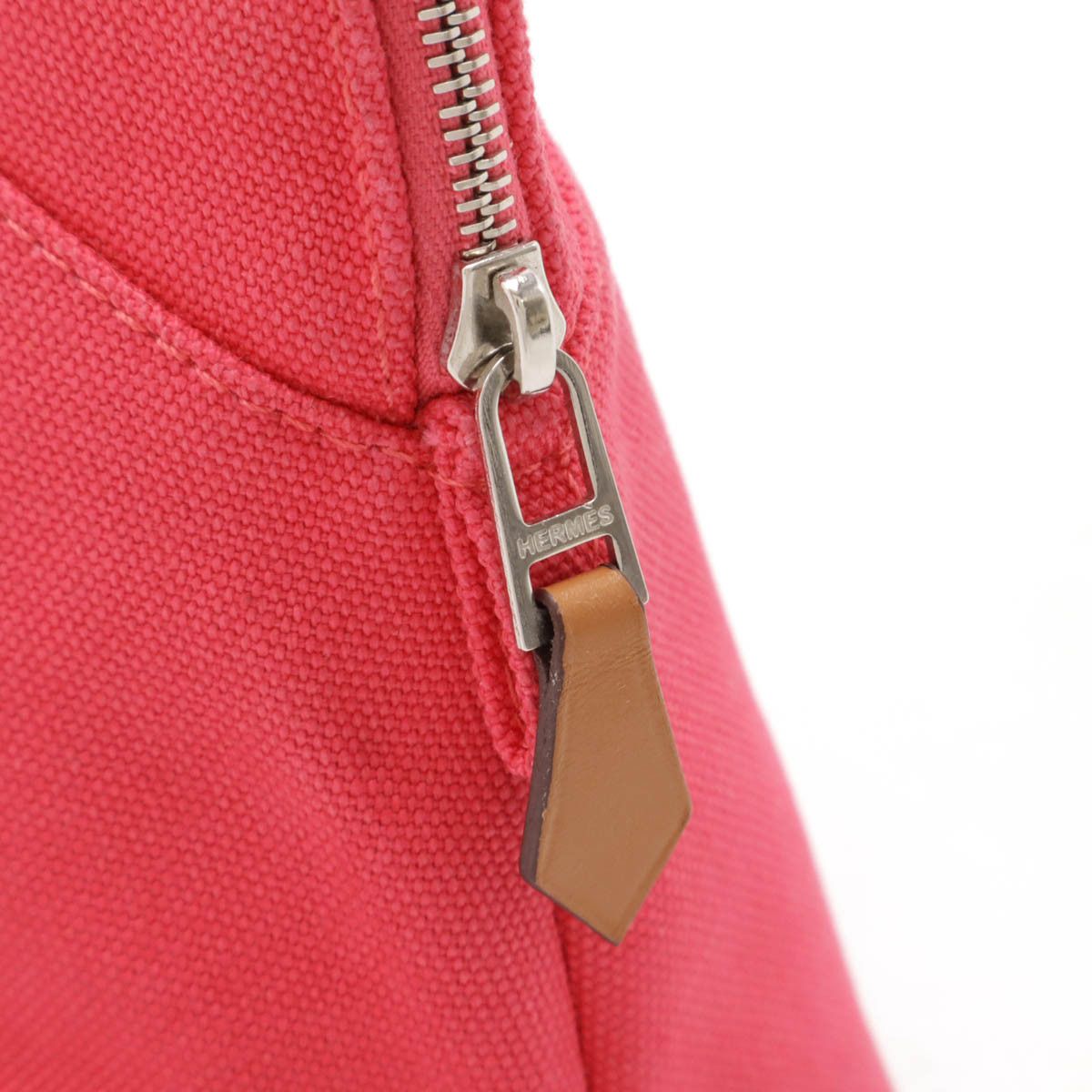 Hermes Hermes Hermes Bolide Cotton Canvas Leather Pouch Cotton Perfume Size ONE SIZE - 4 Thumbnail