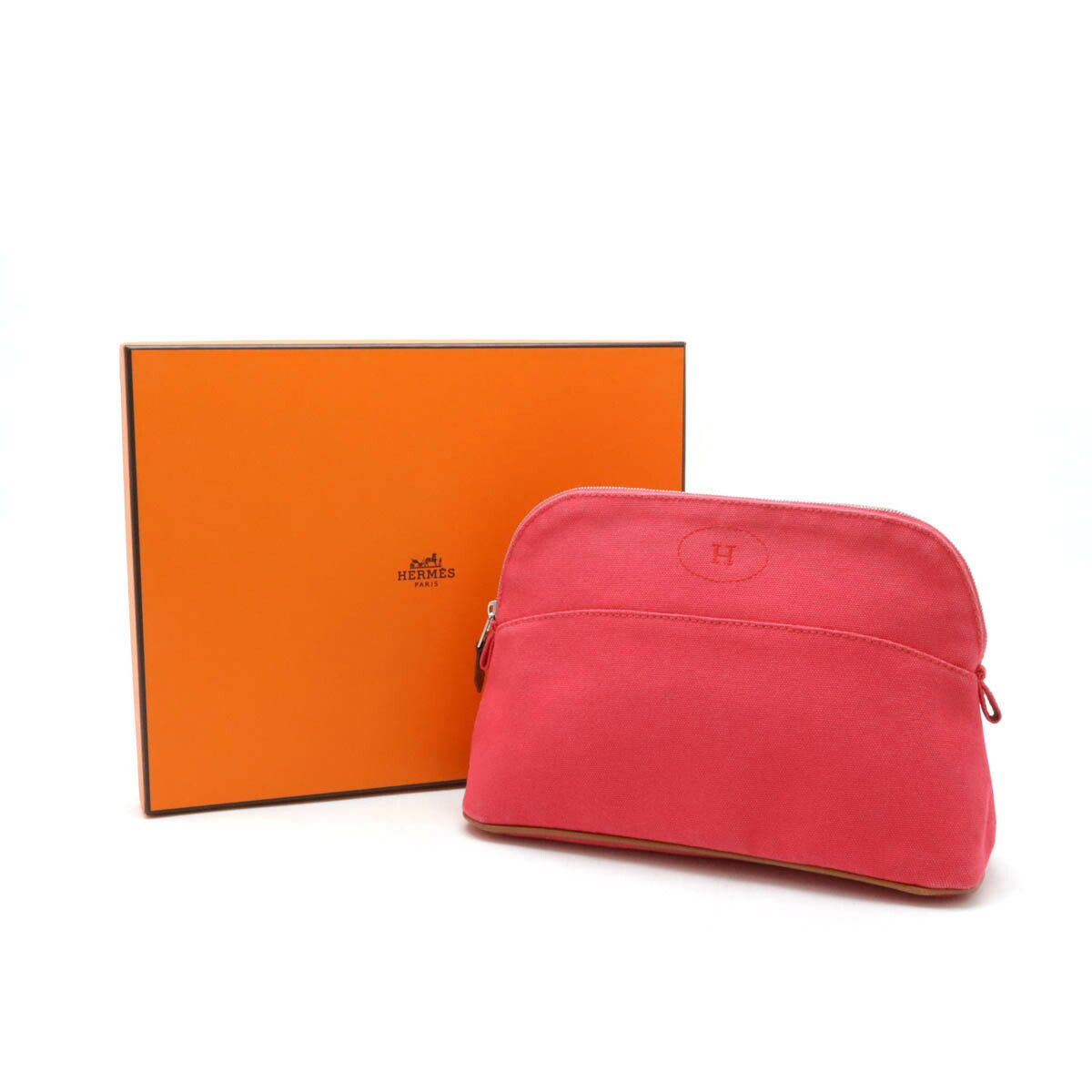 Hermes Hermes Hermes Bolide Cotton Canvas Leather Pouch Cotton Perfume Size ONE SIZE - 8 Thumbnail