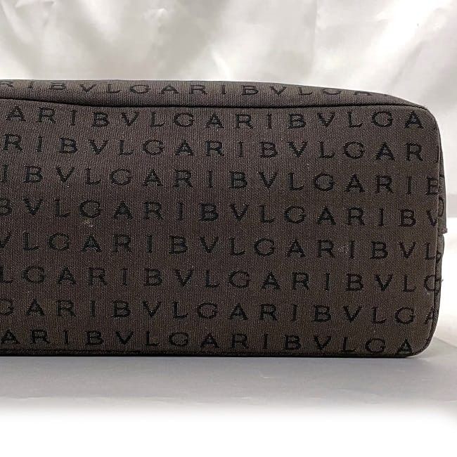 BVLGARI Tote Bag Brown Cotton