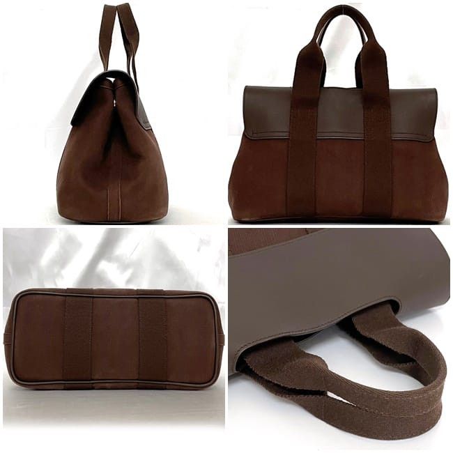 Hermes HERMES Handbag Brown Cotton Size ONE SIZE - 2 Thumbnail