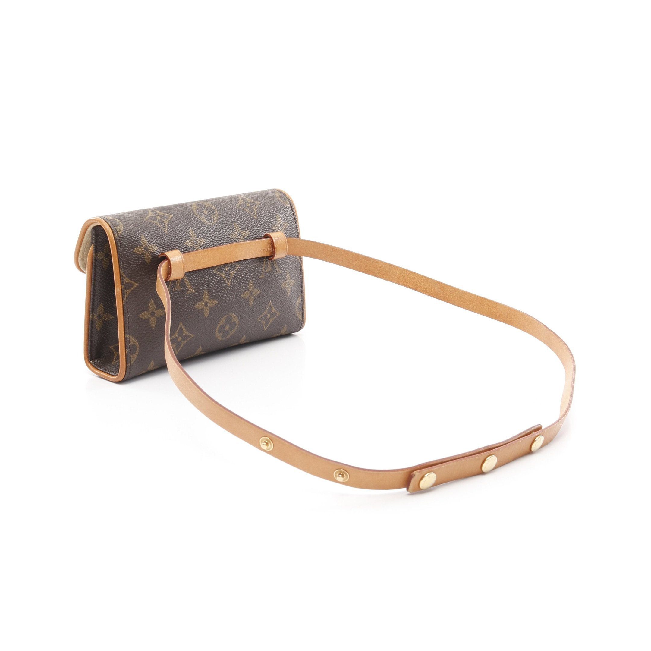 Louis Vuitton Louis Vuitton Pochette Florentine Monogram Body Bag Waist Leather Brown With Xs Size Belt Size ONE SIZE - 2 Thumbnail