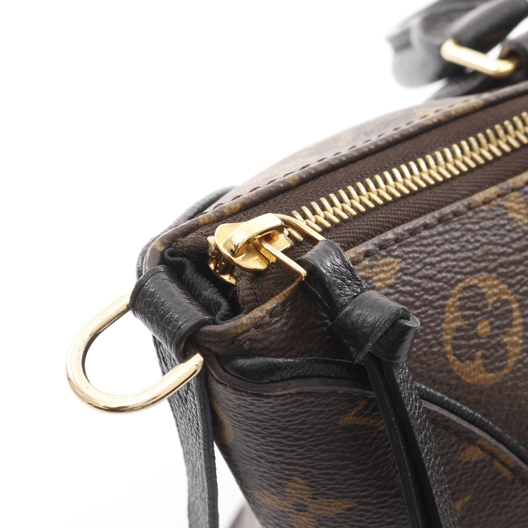 Louis Vuitton Louis Vuitton Tournelle Pm Monogram Noir Handbag Leather Brown Black Size ONE SIZE - 10 Thumbnail