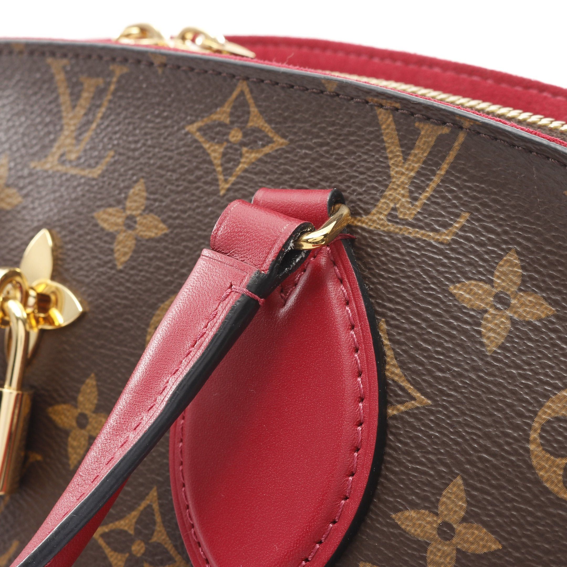 Louis Vuitton Louis Vuitton Flower Zipped Tote Pm Monogram Handbag Bag Leather Brown Bordeaux Size ONE SIZE - 8 Thumbnail