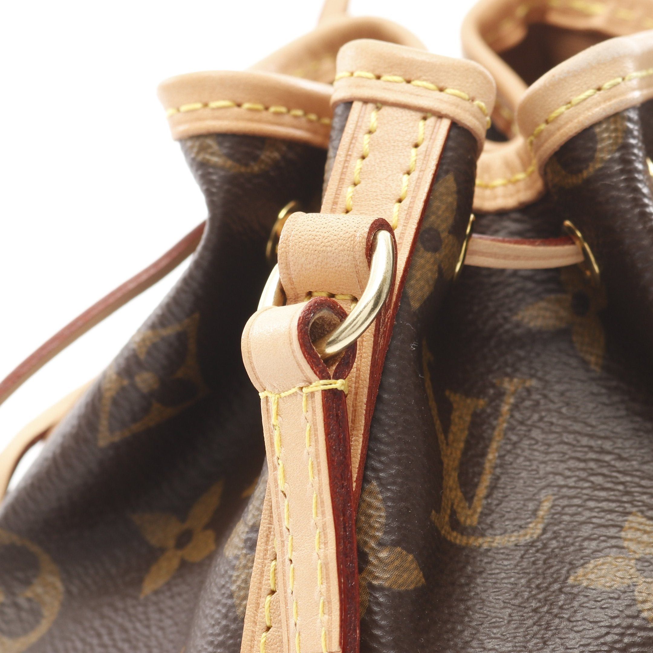 Louis Vuitton Louis Vuitton Nano Noe Monogram Shoulder Bag Leather Brown Size ONE SIZE - 7 Thumbnail