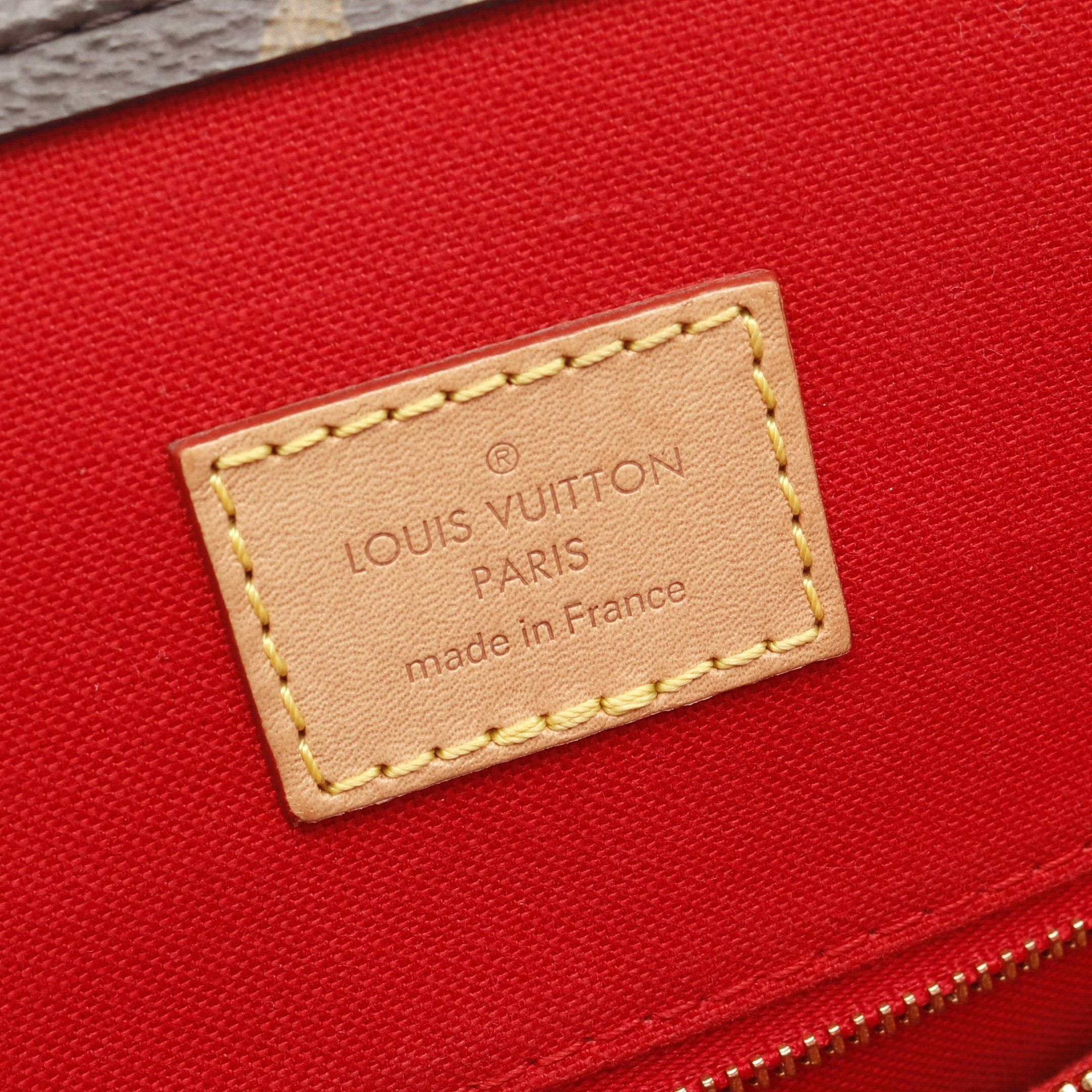 Louis Vuitton Louis Vuitton Sac Plat Pm Monogram Handbag Tote Bag Leather Brown Size ONE SIZE - 4 Thumbnail