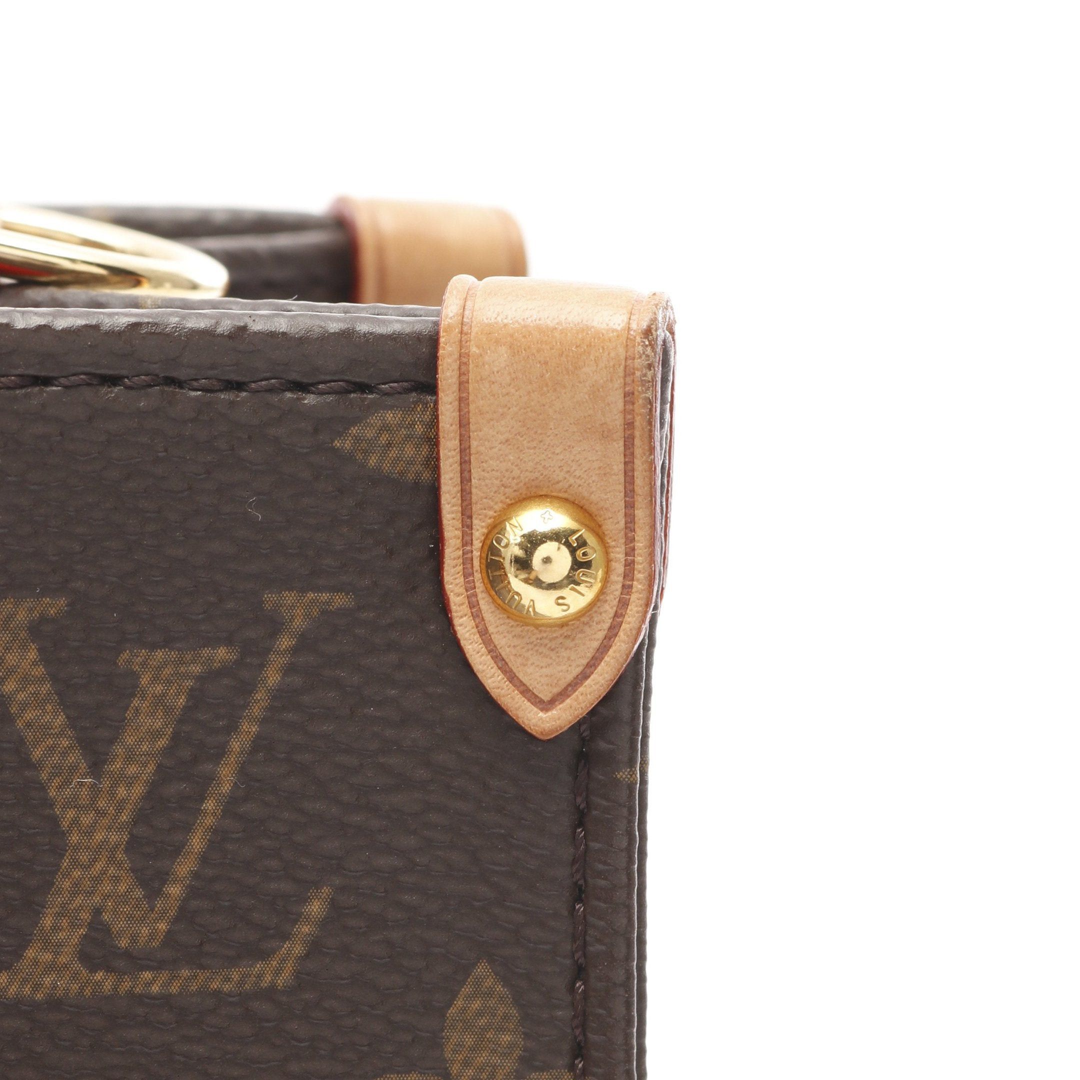 Louis Vuitton Louis Vuitton Sac Plat Pm Monogram Handbag Tote Bag Leather Brown Size ONE SIZE - 8 Thumbnail