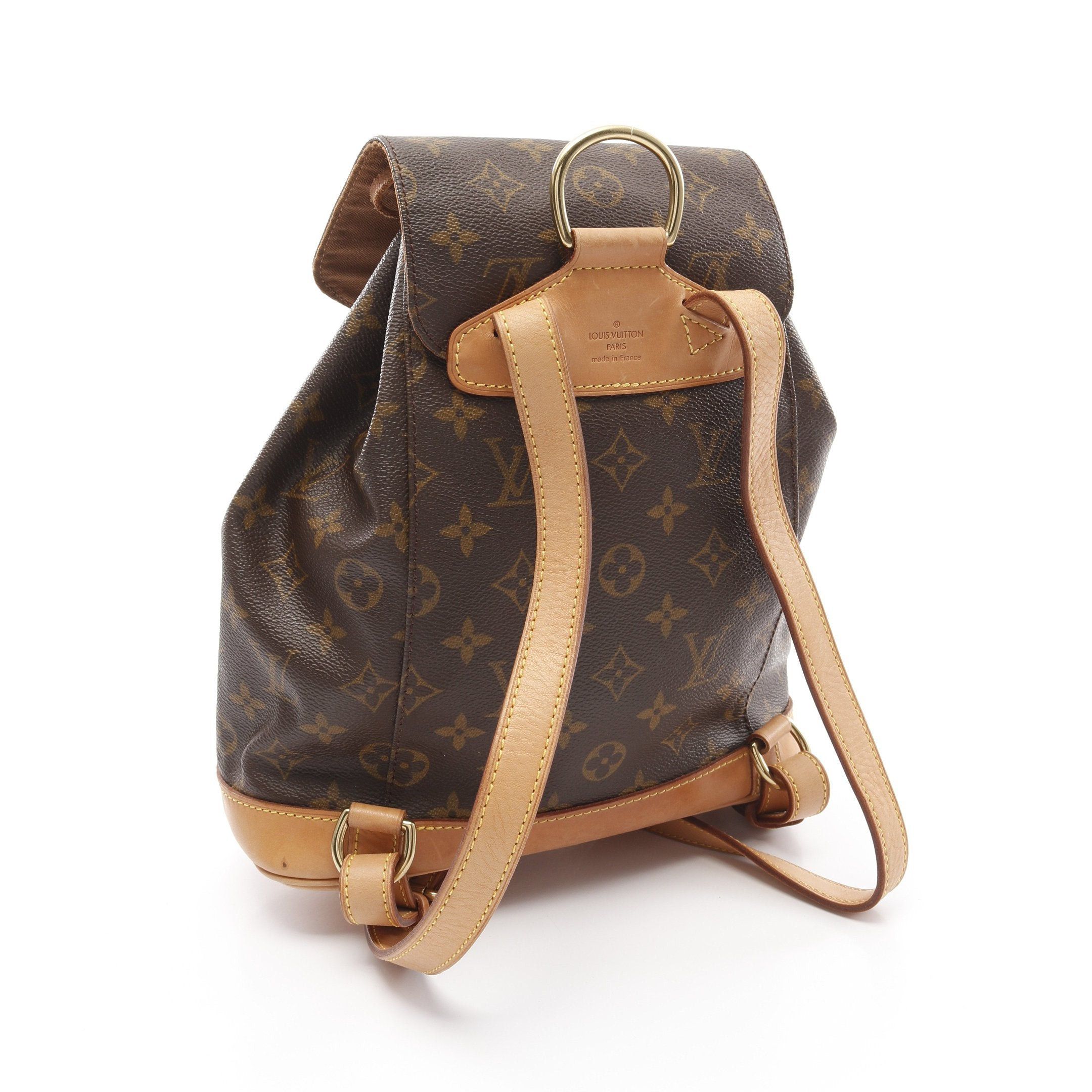 Louis Vuitton Louis Vuitton Montsouris Mm Monogram Backpack Rucksack Leather Brown Size ONE SIZE - 2 Thumbnail