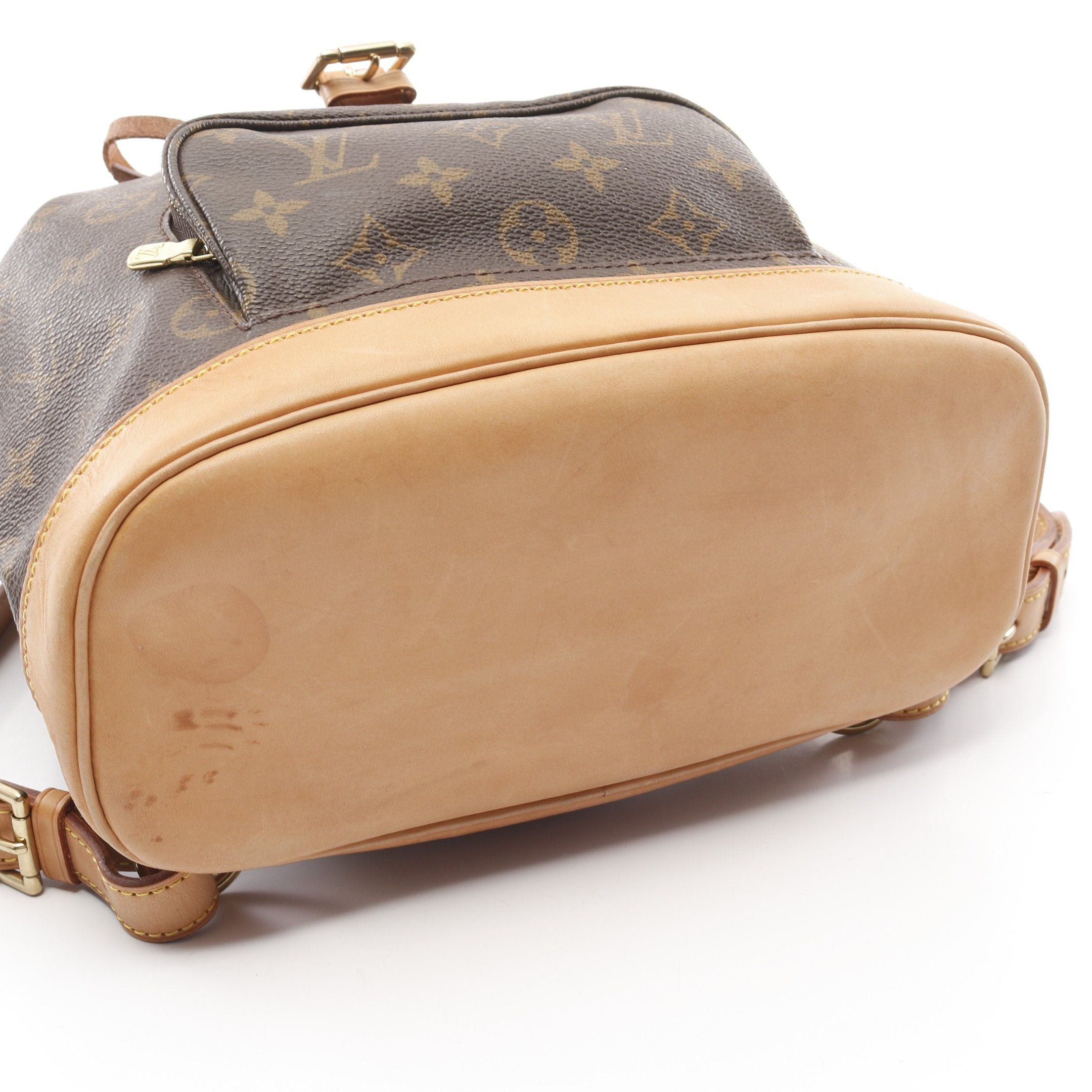 Louis Vuitton Louis Vuitton Montsouris Mm Monogram Backpack Rucksack Leather Brown Size ONE SIZE - 9 Thumbnail