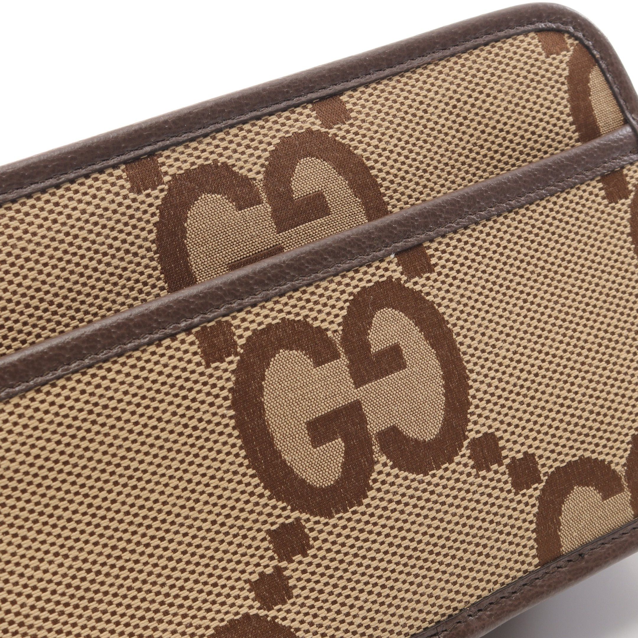 Gucci Gucci Jumbo Gg Mini Bag Shoulder Canvas Leather Beige Brown Size ONE SIZE - 6 Thumbnail