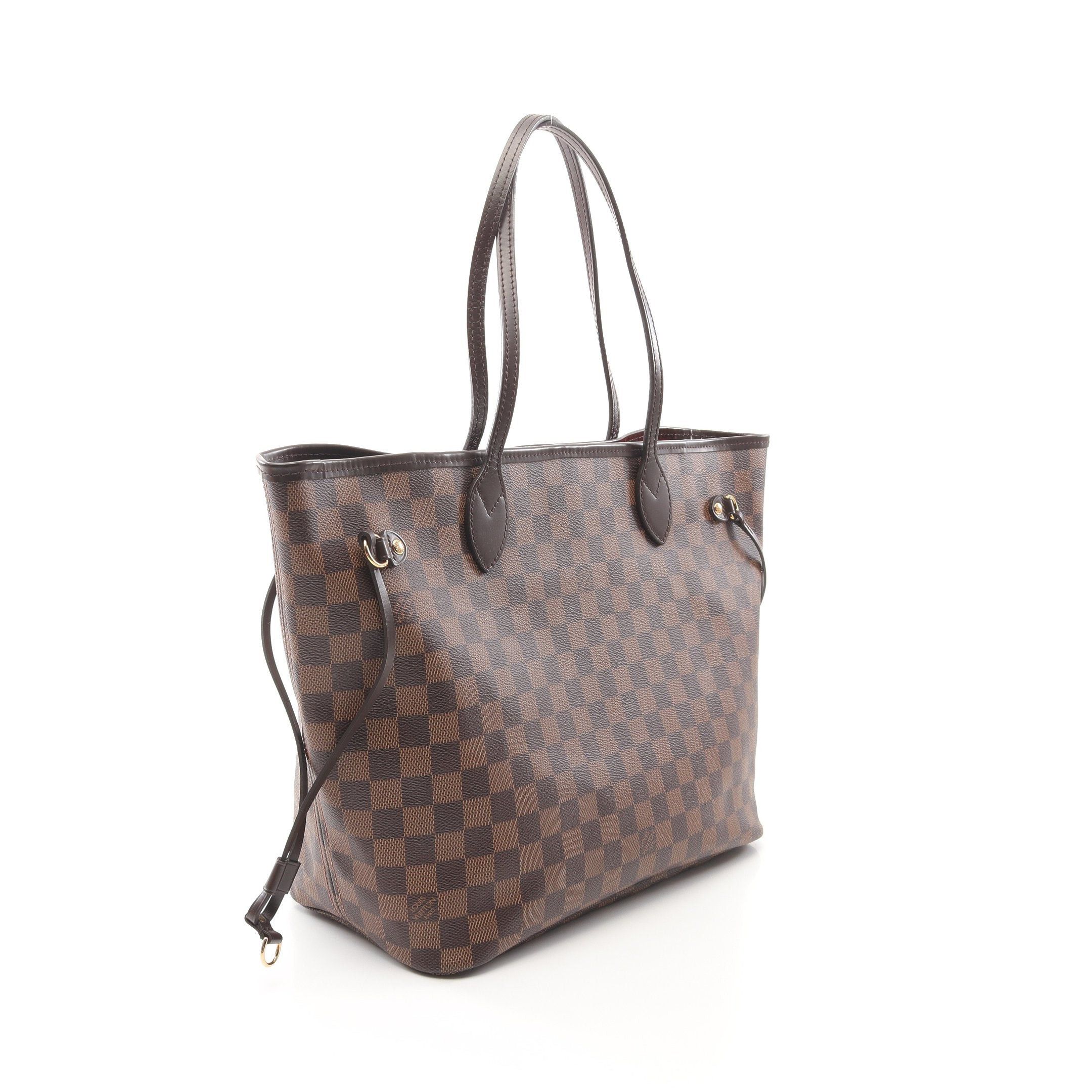 Louis Vuitton Louis Vuitton Neverfull Mm Damier Ebene Cerise Shoulder Bag Tote Leather Brown Size ONE SIZE - 2 Thumbnail