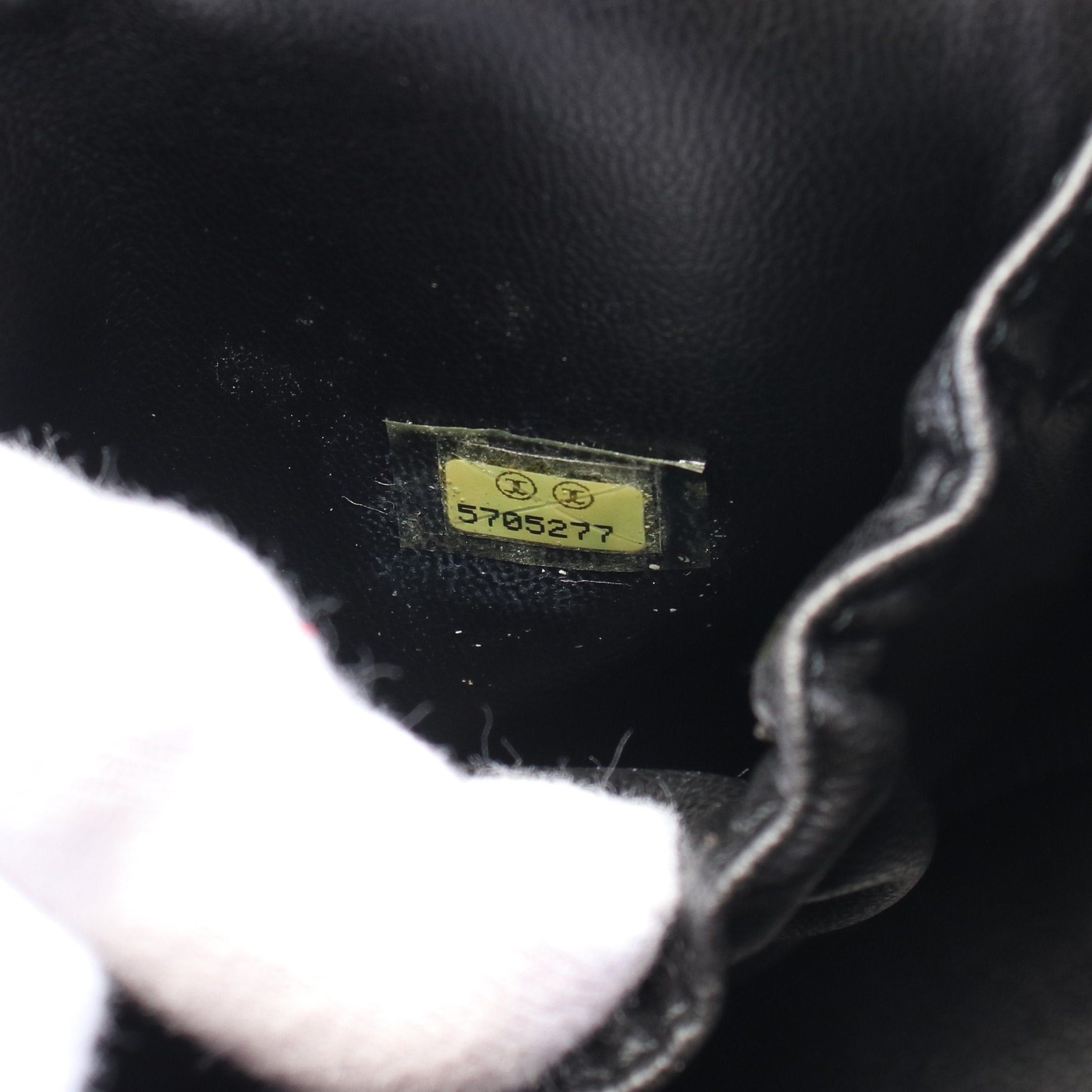 Chanel Chanel Coco Mark Handbag Vanity Bag Caviar Skin Black Gold Hardware Size ONE SIZE - 5 Thumbnail