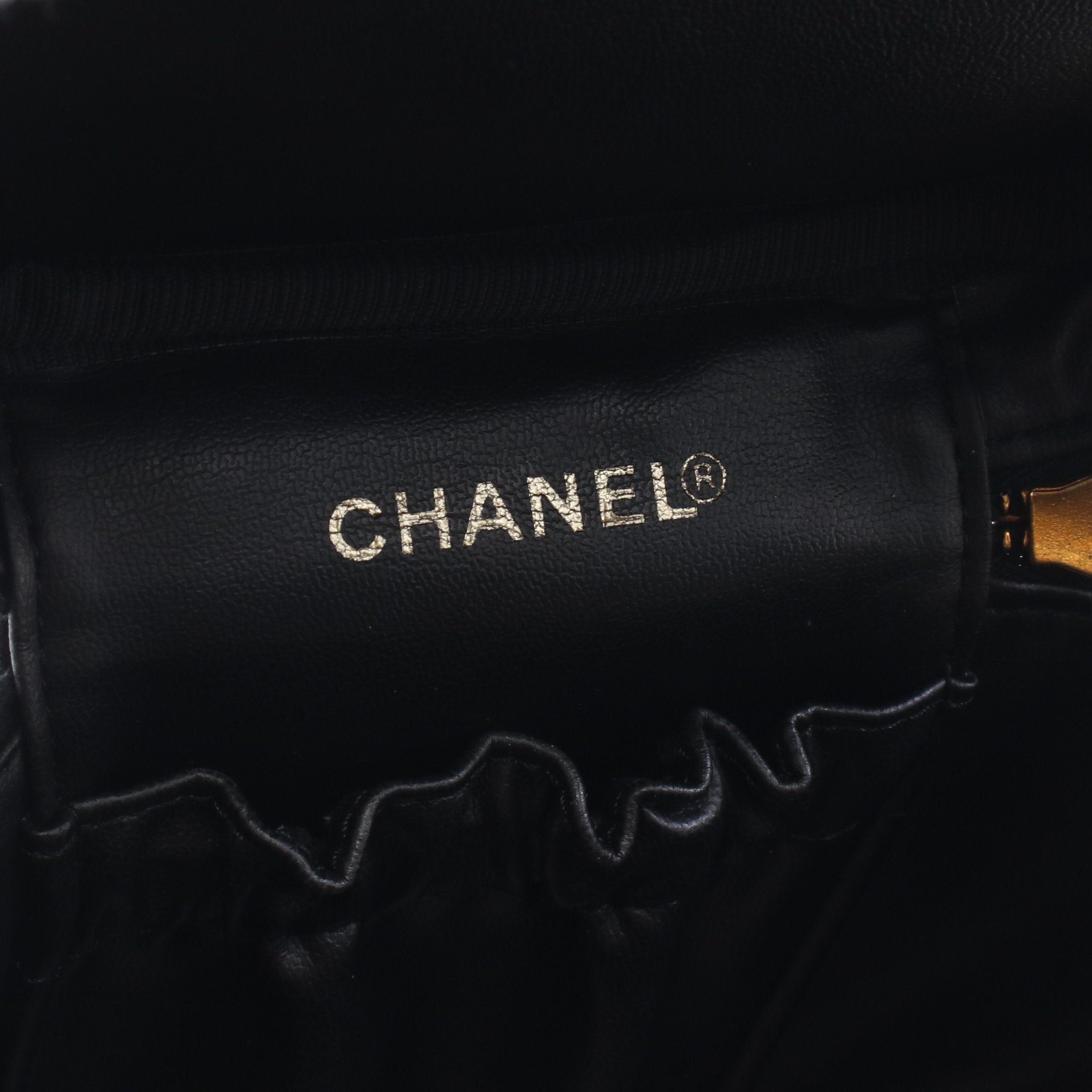 Chanel Chanel Coco Mark Handbag Vanity Bag Caviar Skin Black Gold Hardware Size ONE SIZE - 4 Thumbnail