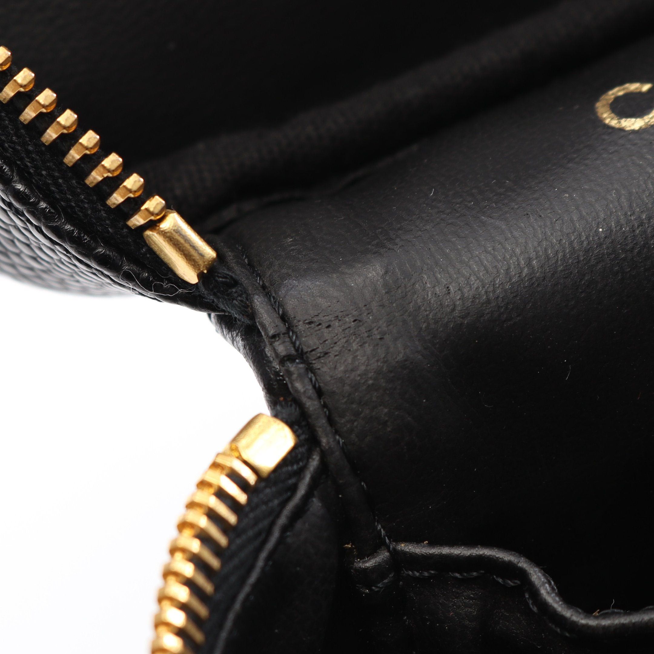 Chanel Chanel Coco Mark Handbag Vanity Bag Caviar Skin Black Gold Hardware Size ONE SIZE - 6 Thumbnail