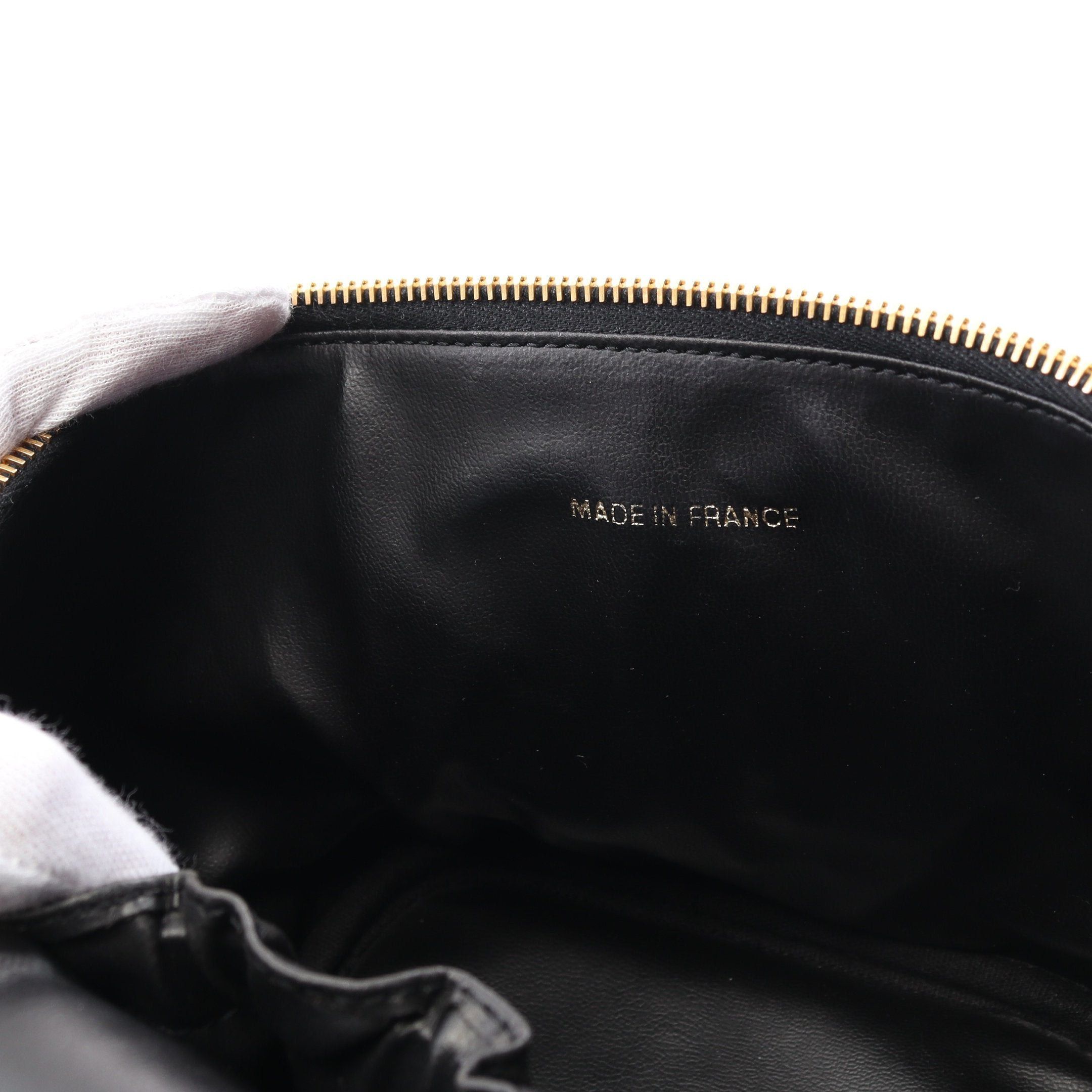 Chanel Chanel Coco Mark Handbag Vanity Bag Caviar Skin Black Gold Hardware Size ONE SIZE - 8 Thumbnail