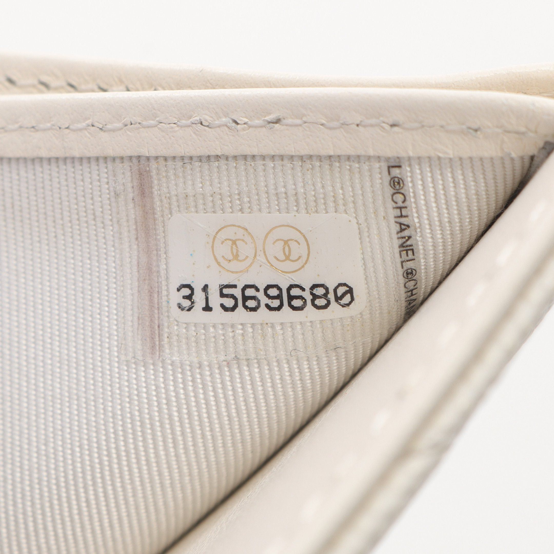 Chanel Chanel Classic Small Flap Wallet Matelasse Trifold Caviar Skin White Gold Hardware Size ONE SIZE - 5 Thumbnail