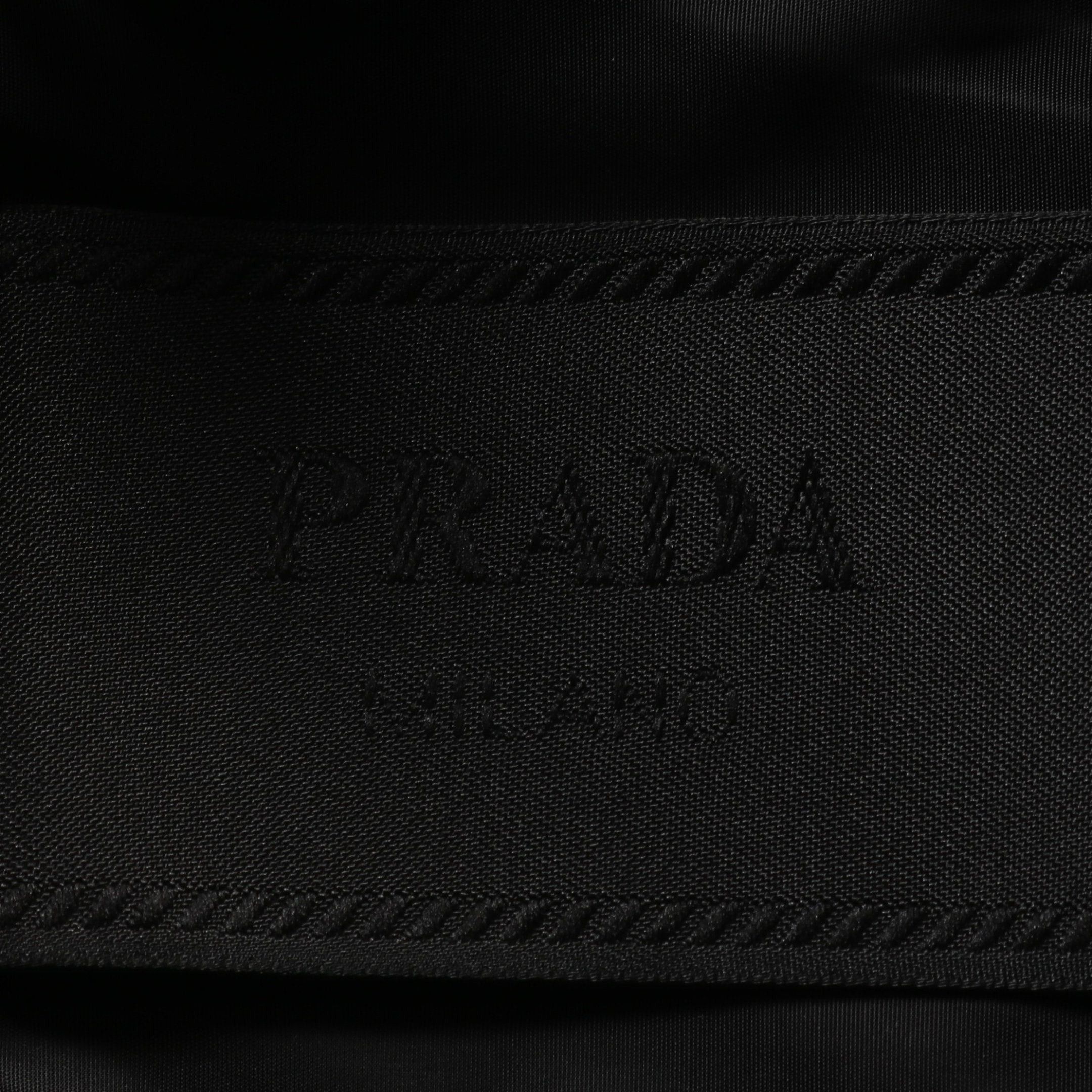 Prada Prada Re-Nylon Bomber Jacket Nylon Black Prada Logo Plate Size ONE SIZE - 3 Thumbnail