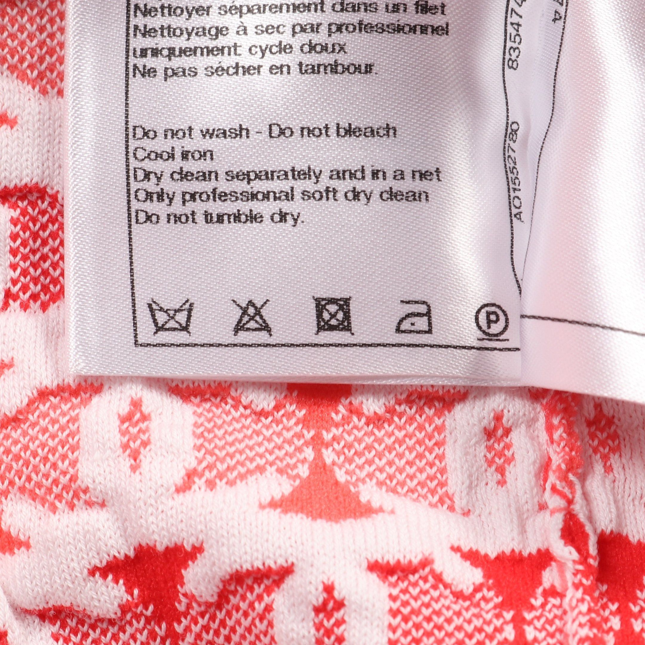 Chanel Chanel Coco Mark Tank Top All-Over Pattern Nylon Cotton Red Pink White Size ONE SIZE - 6 Thumbnail