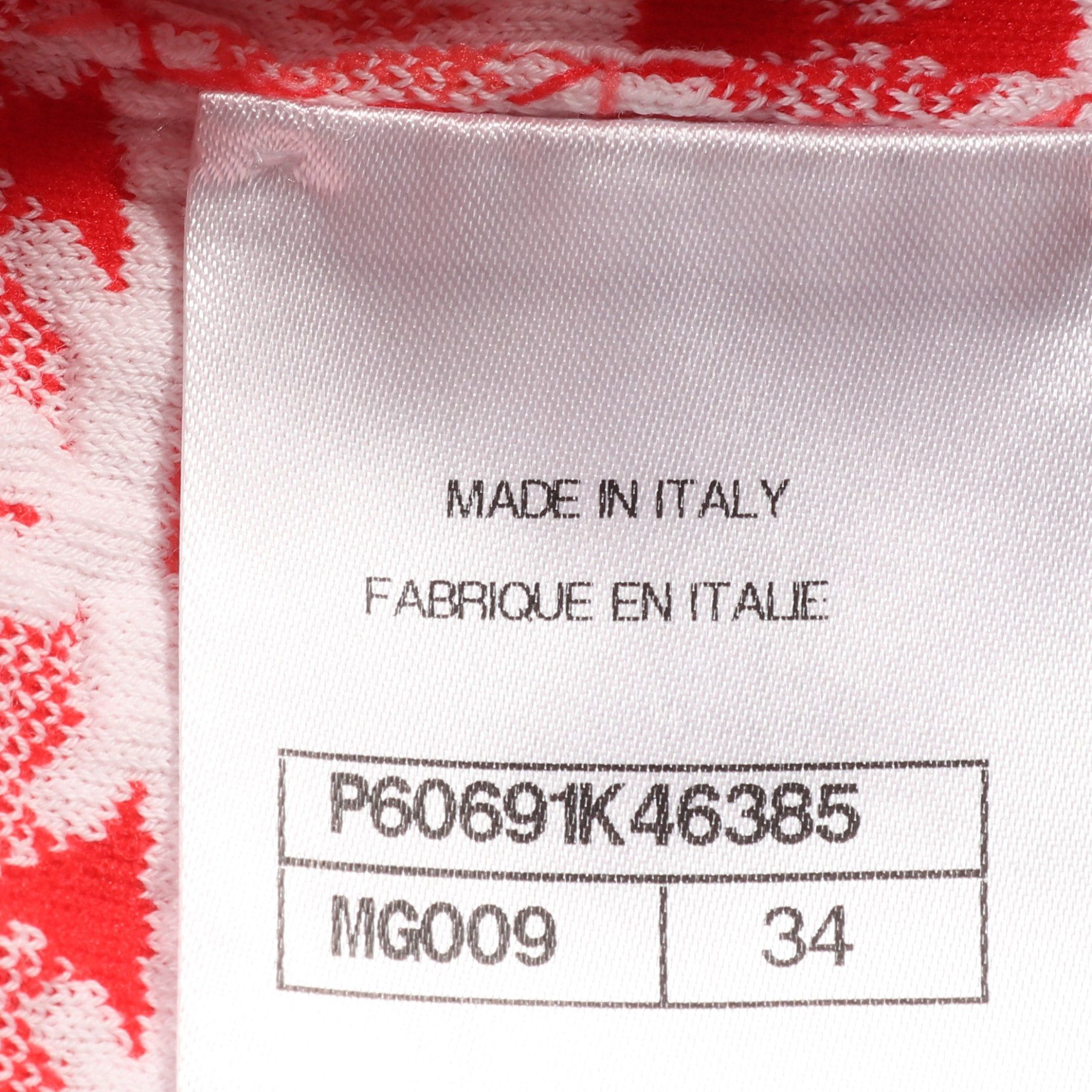 Chanel Chanel Coco Mark Tank Top All-Over Pattern Nylon Cotton Red Pink White Size ONE SIZE - 4 Thumbnail