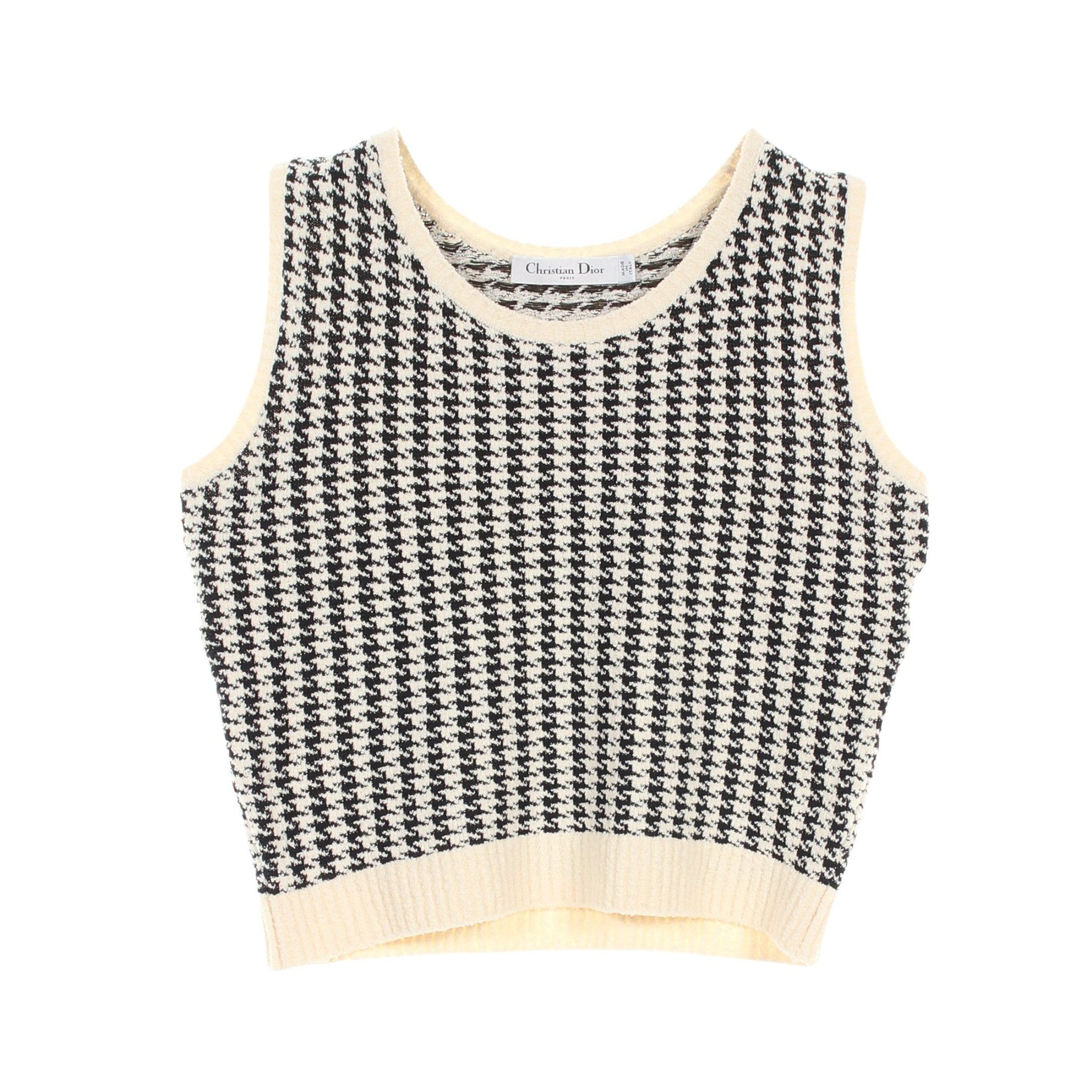Dior Dior Ensemble Houndstooth Cotton Ivory Black Pearl Button Size ONE SIZE - 3 Thumbnail