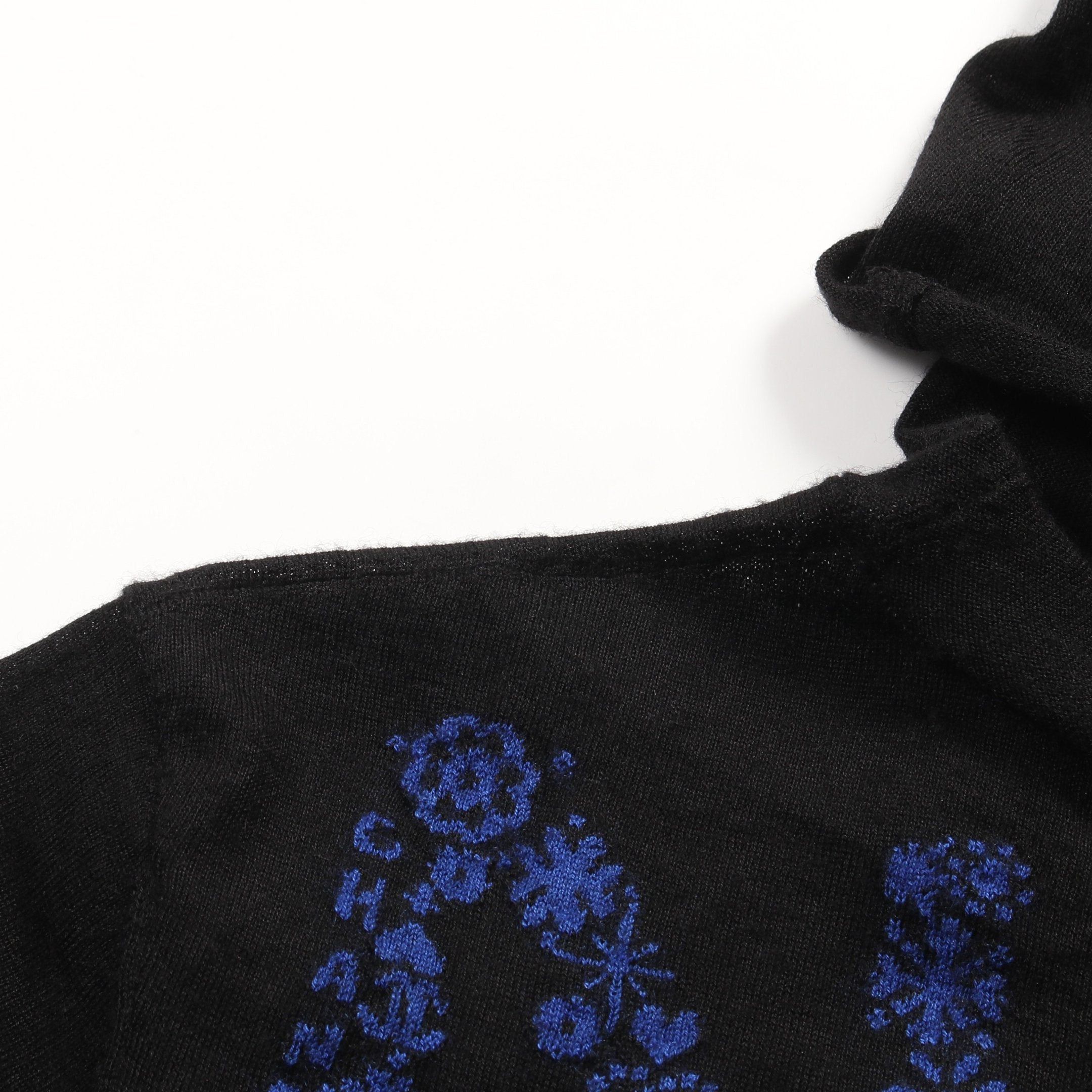 Chanel Chanel Coco Mark Icon Knit Turtleneck Logo Embroidery Cashmere Silk Black Multicolor 21N Size ONE SIZE - 8 Thumbnail