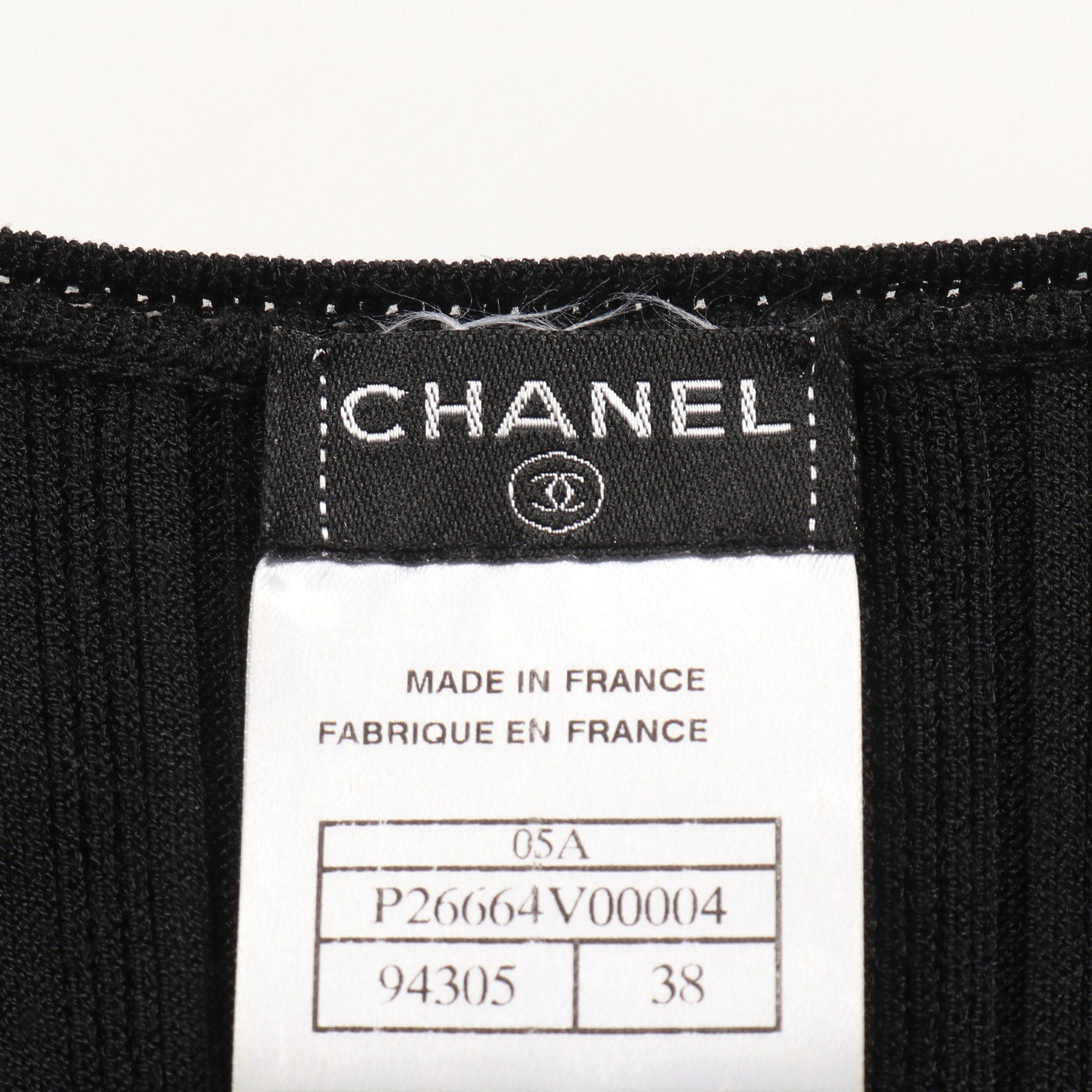 Chanel Chanel Coco Mark Knit Dress Rayon Black 05A Size ONE SIZE - 3 Thumbnail