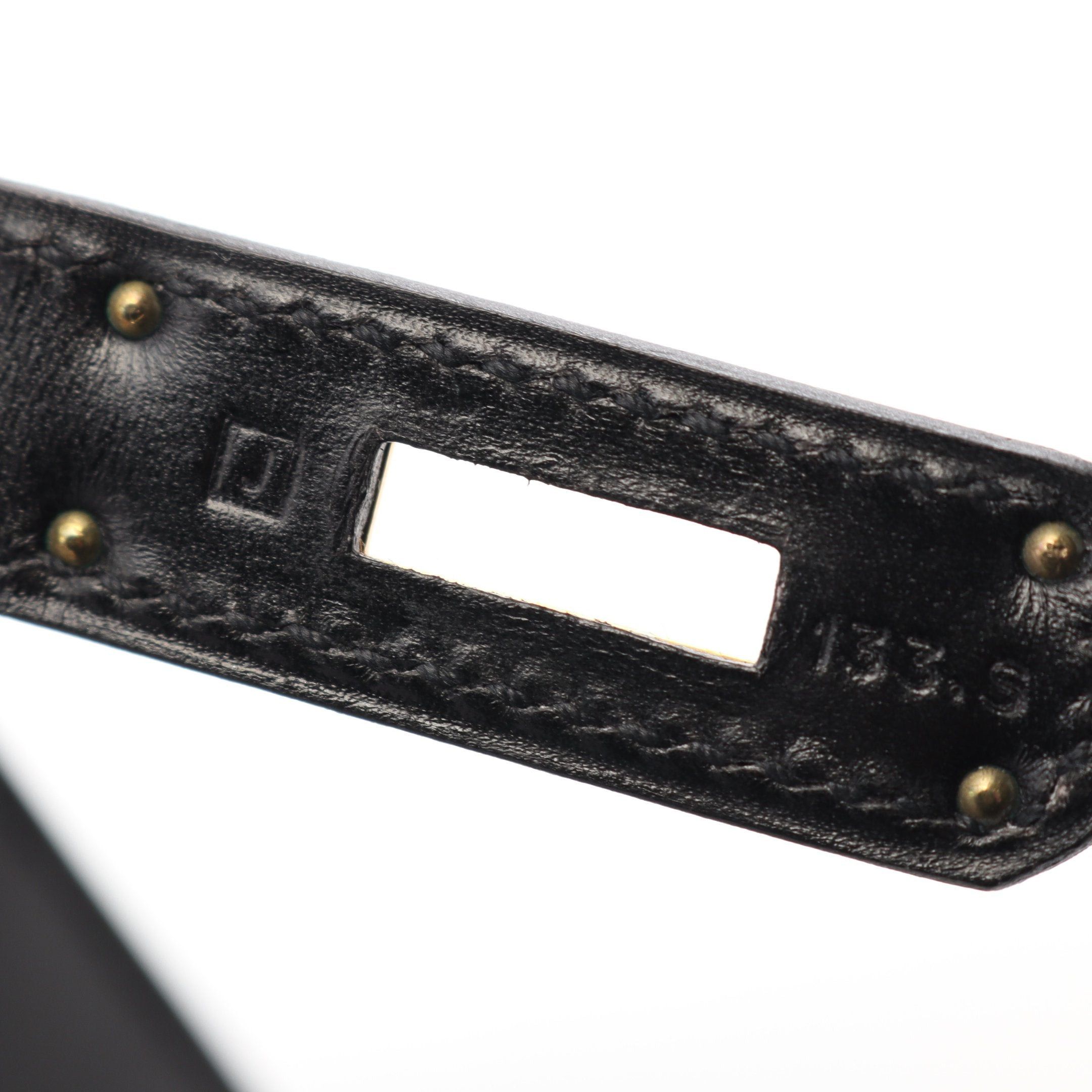 Hermes Hermes Kelly32 Handbag Box Calf Black Gold Hardware Outside Sewing □J Carved Stamp Size ONE SIZE - 5 Thumbnail