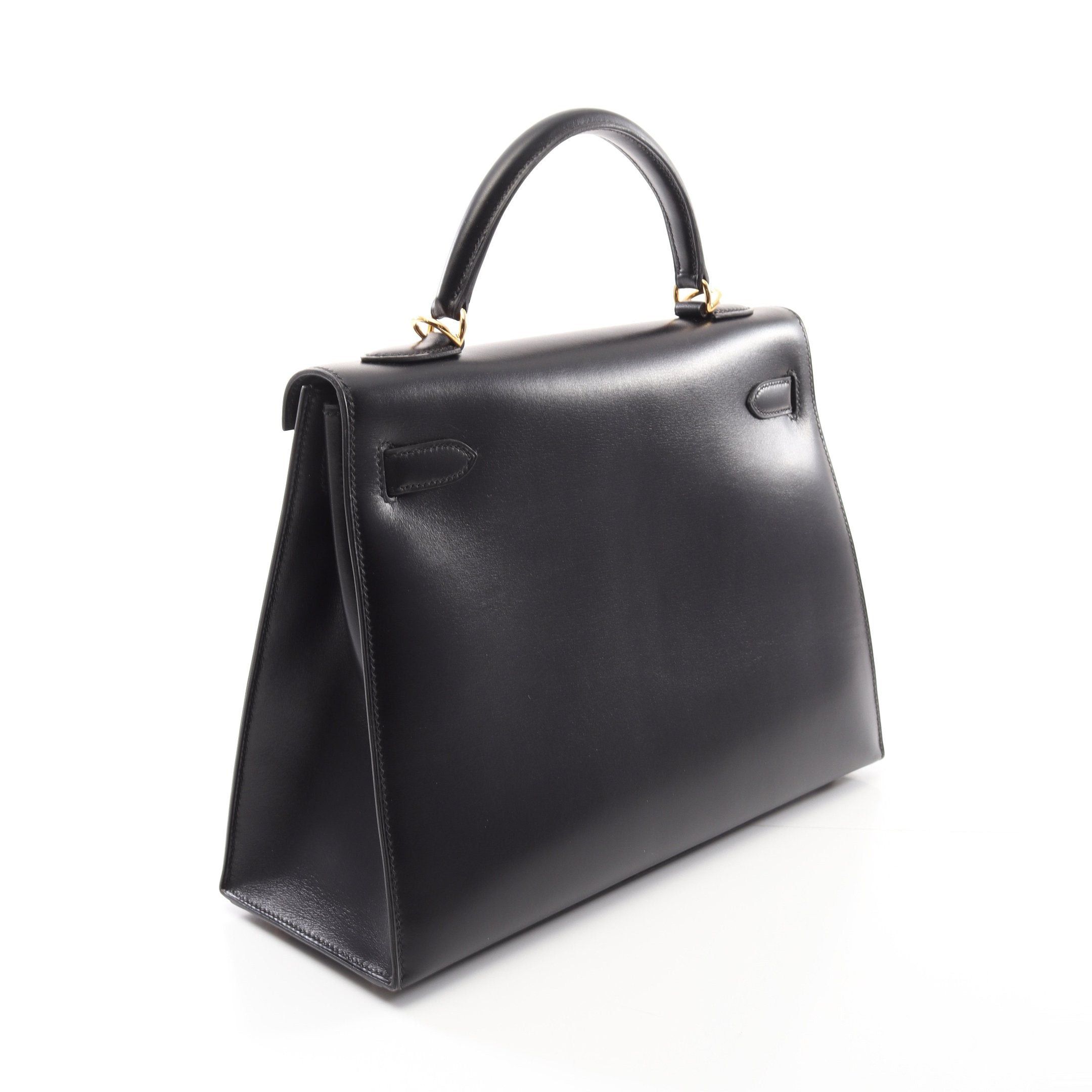 Hermes Hermes Kelly32 Handbag Box Calf Black Gold Hardware Outside Sewing □J Carved Stamp Size ONE SIZE - 2 Thumbnail