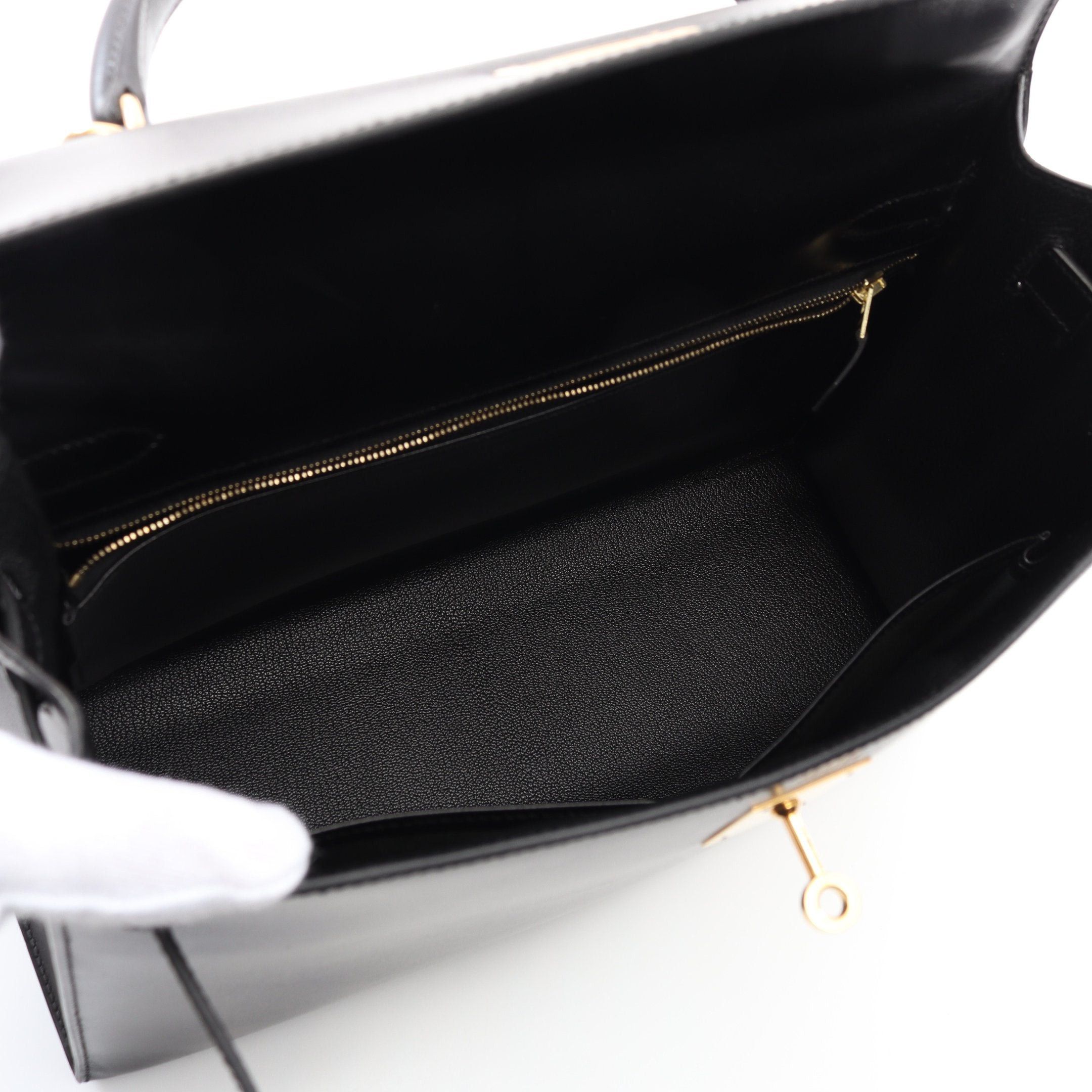 Hermes Hermes Kelly32 Handbag Box Calf Black Gold Hardware Outside Sewing □J Carved Stamp Size ONE SIZE - 3 Thumbnail