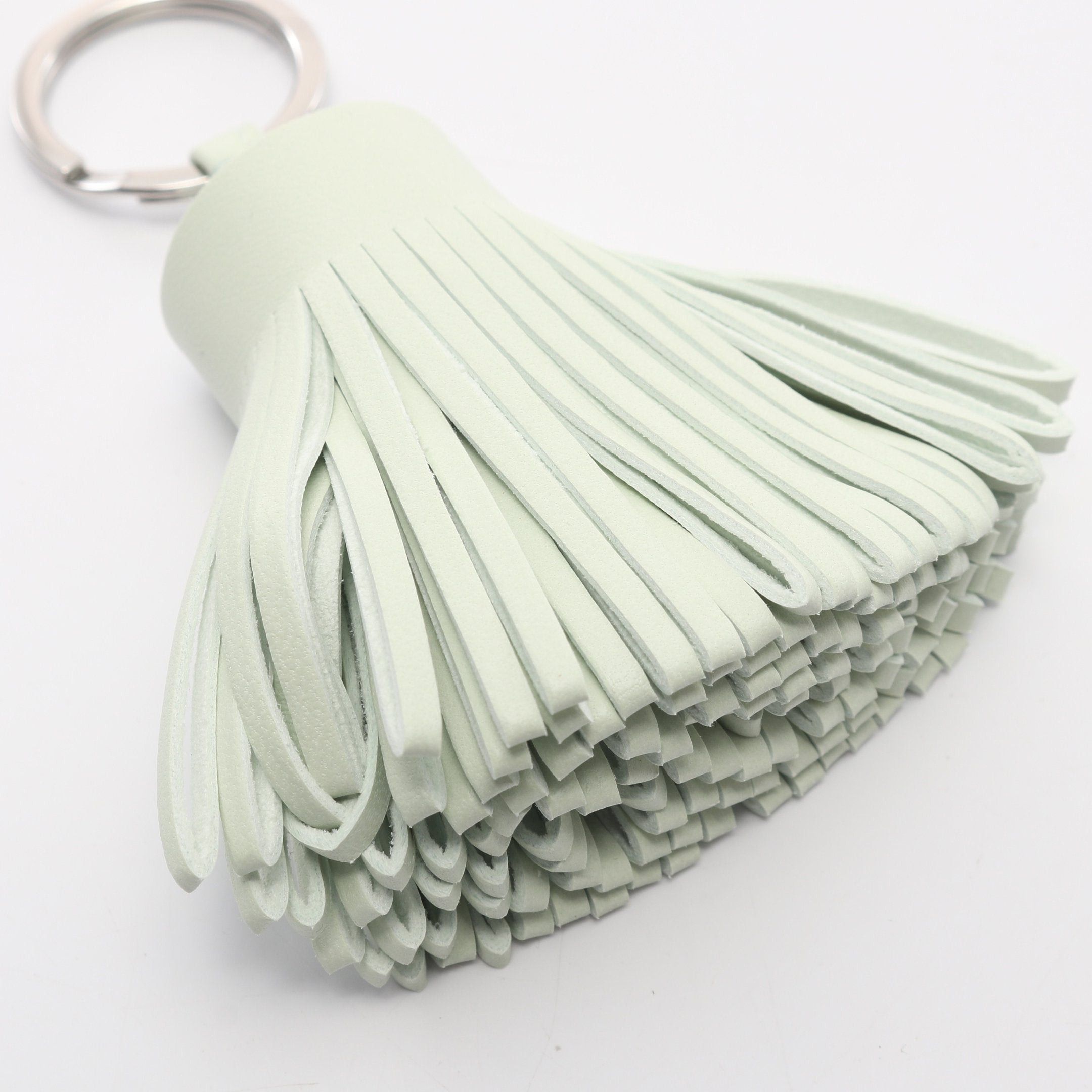 Hermes Hermes Carmen Vert Fizz Bag Charm Key Ring Aagneau Light Green Silver Hardware Double Engraved Size ONE SIZE - 4 Thumbnail