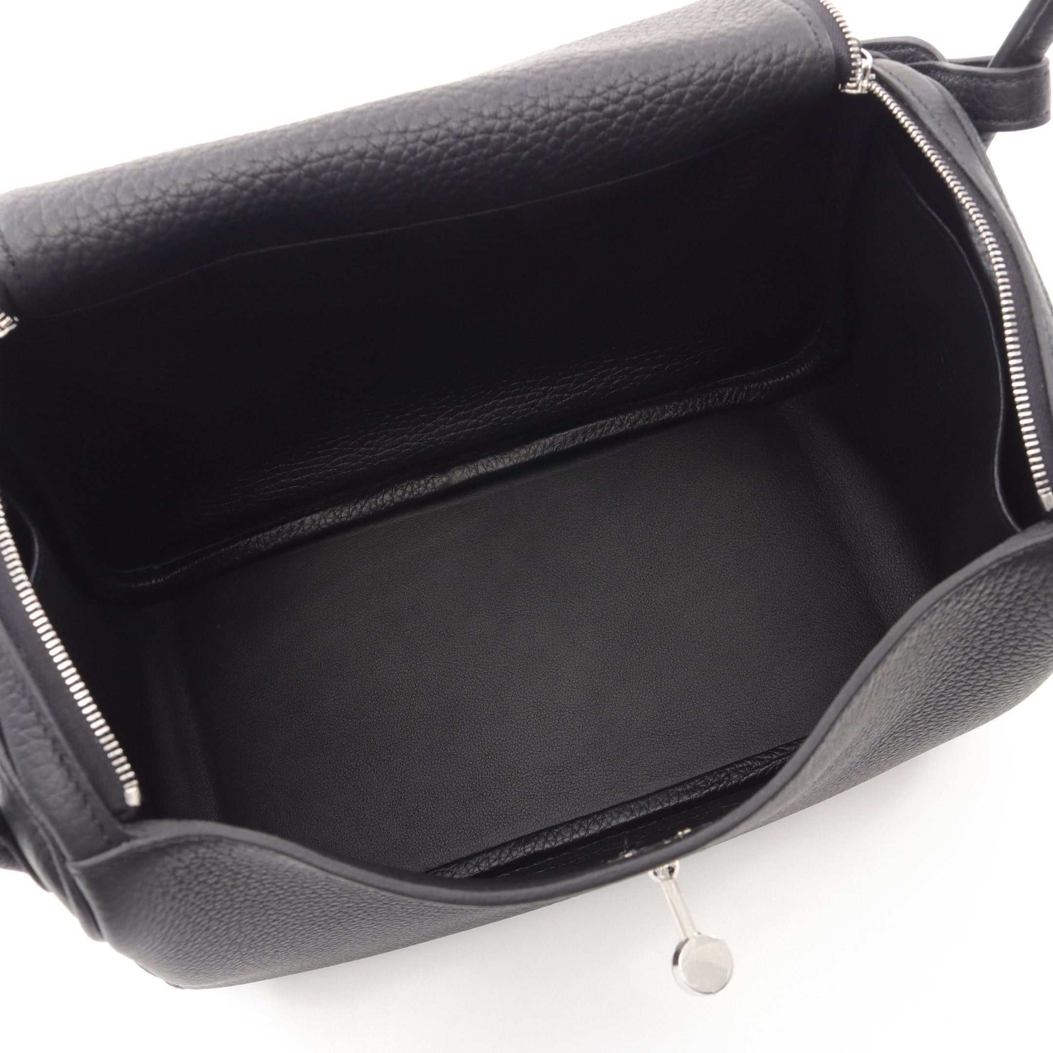 Hermes Hermes Lindy 26 Shoulder Bag Clemence Leather Black Silver Hardware K Stamp Size ONE SIZE - 5 Thumbnail