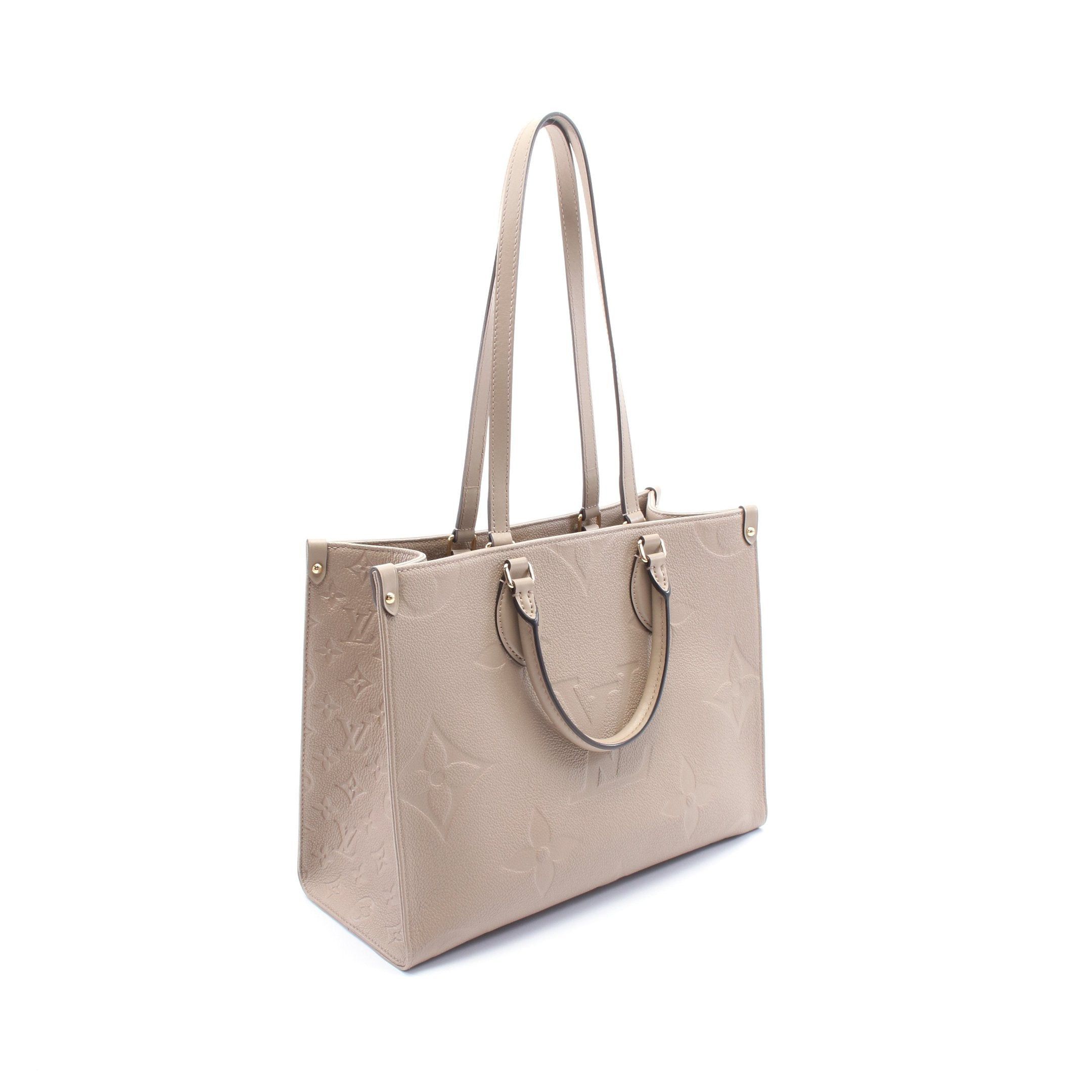 Louis Vuitton Louis Vuitton On-The-Go Mm Monogram Amplant Tourterelle Shoulder Bag Tote Leather Gray Beige Size ONE SIZE - 2 Thumbnail