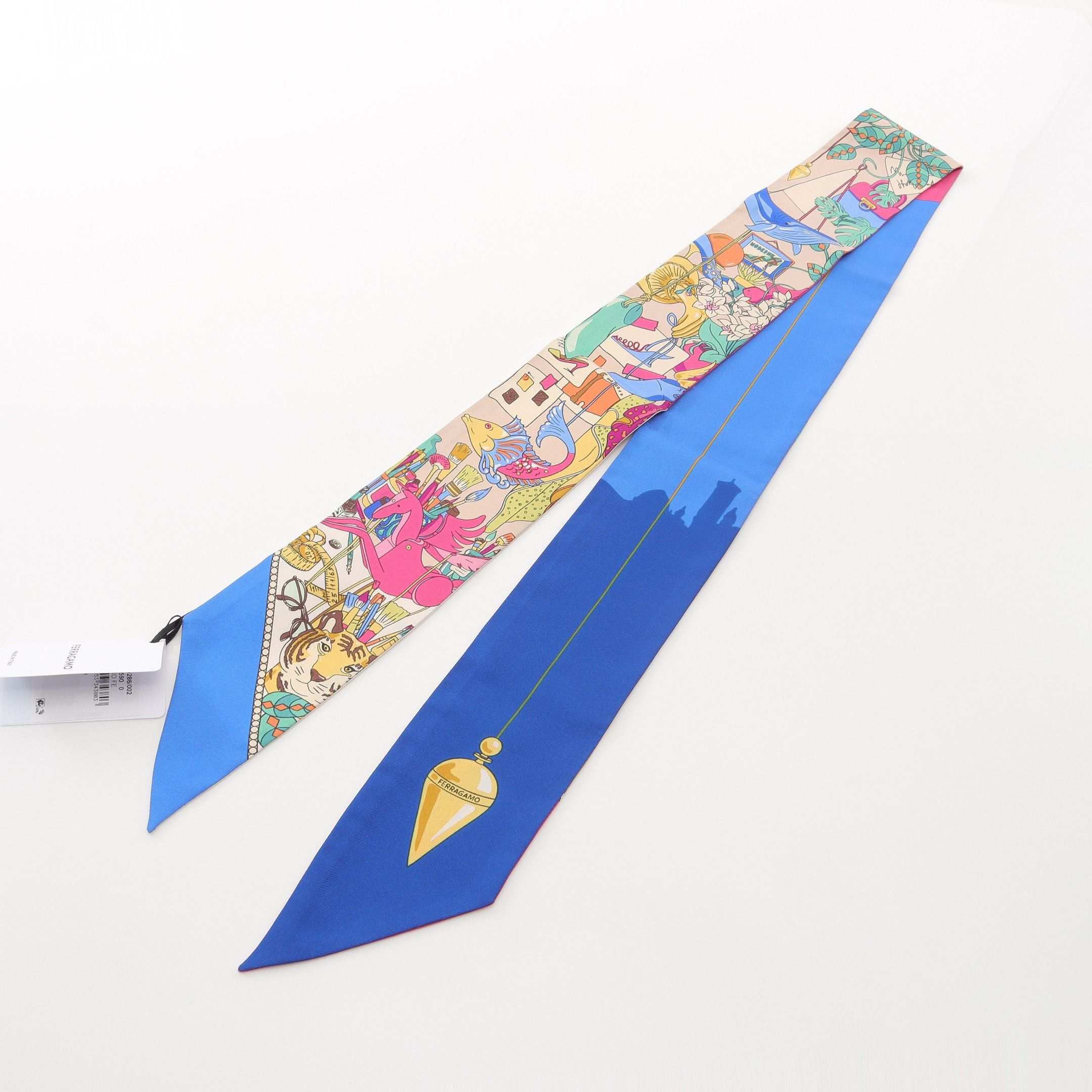 Salvatore Ferragamo Salvatore Ferragamo Scarf Silk Multicolor Size ONE SIZE - 4 Thumbnail