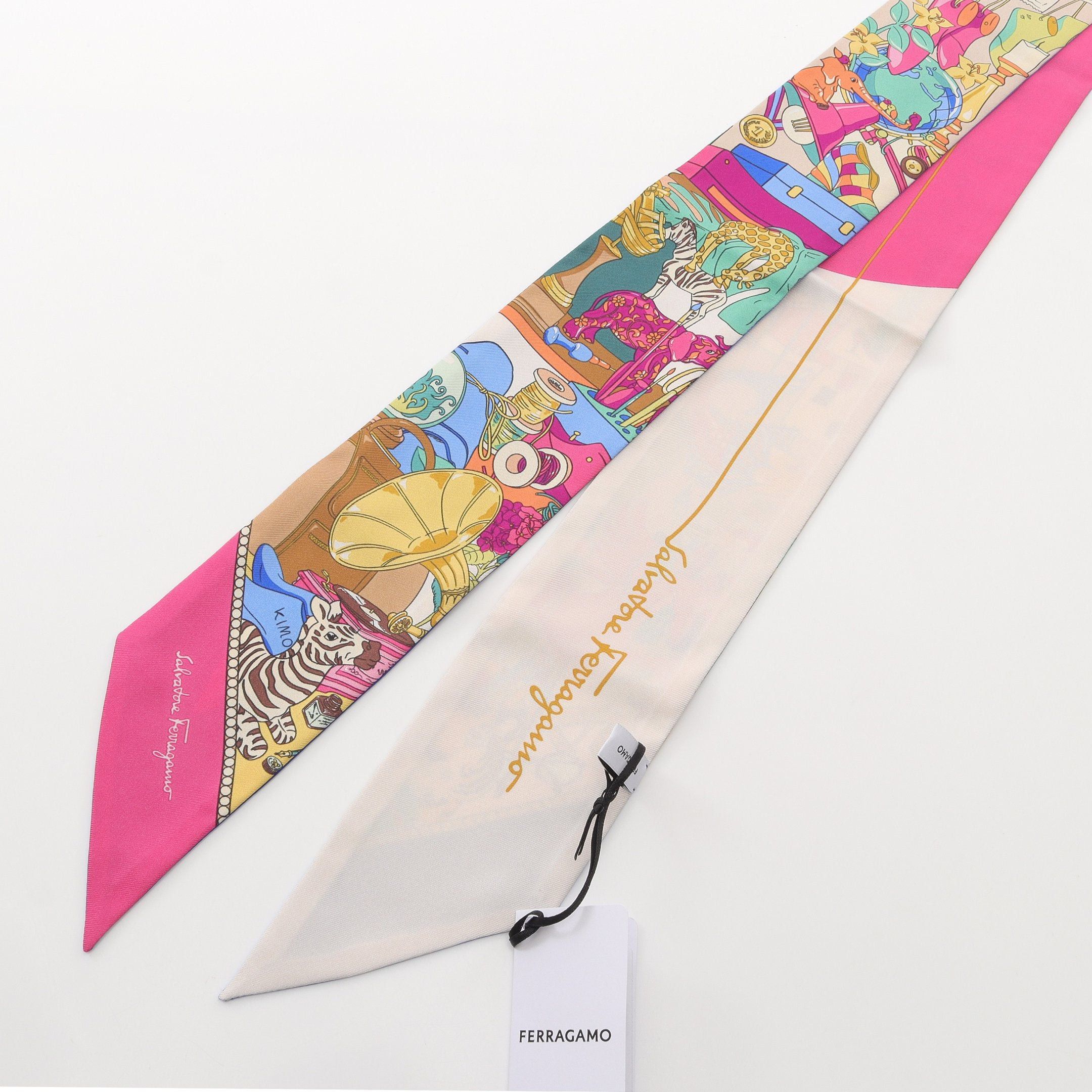 Salvatore Ferragamo Salvatore Ferragamo Scarf Silk Multicolor Size ONE SIZE - 5 Thumbnail