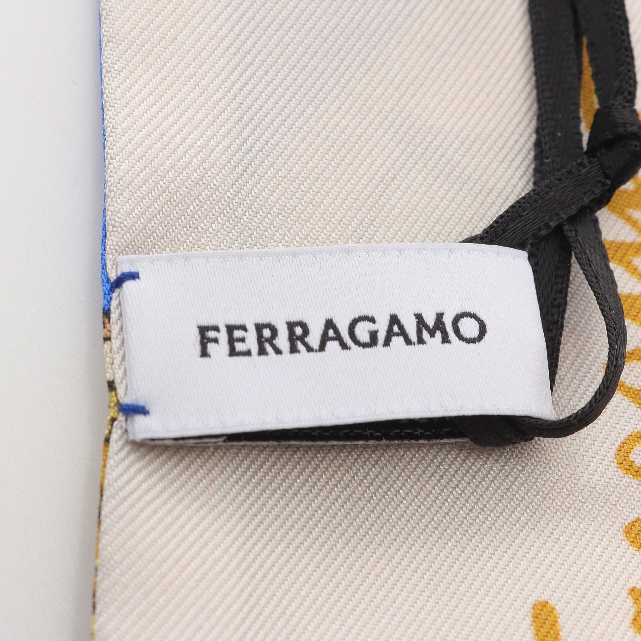 Salvatore Ferragamo Salvatore Ferragamo Scarf Silk Multicolor Size ONE SIZE - 2 Thumbnail