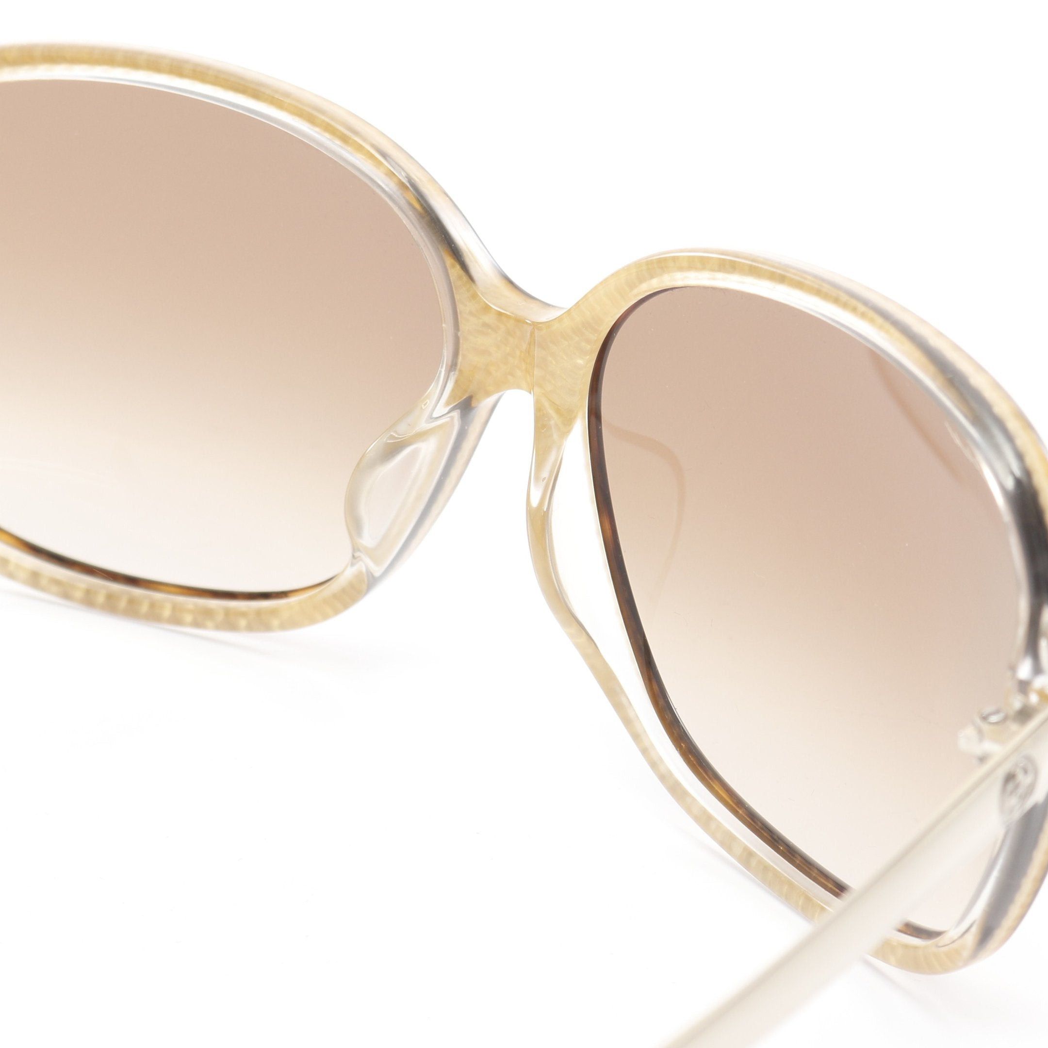 Gucci Gucci Sunglasses Tortoiseshell Pattern Gp Brown Gradient Lens Size ONE SIZE - 6 Thumbnail