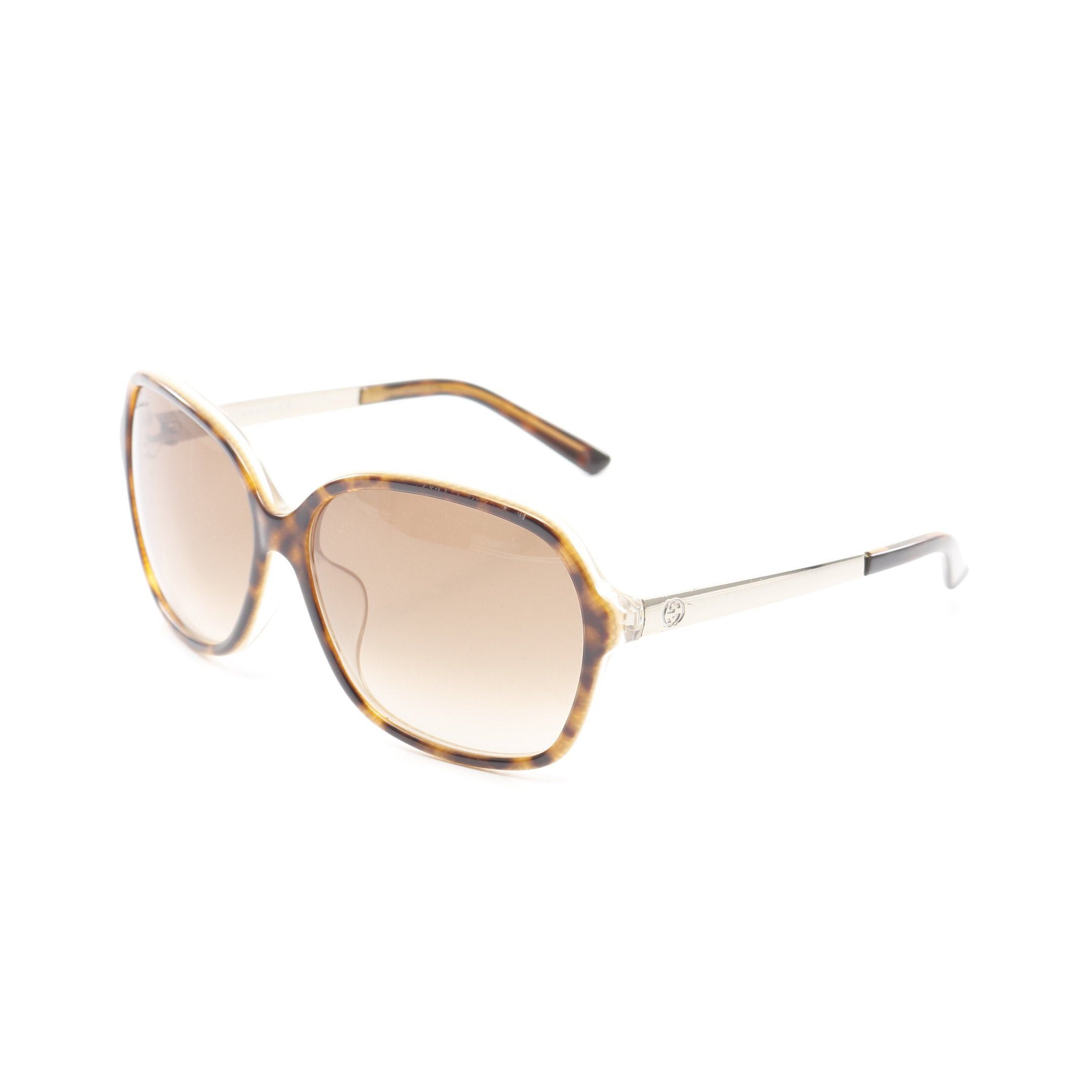 Gucci Gucci Sunglasses Tortoiseshell Pattern Gp Brown Gradient Lens Size ONE SIZE - 2 Thumbnail