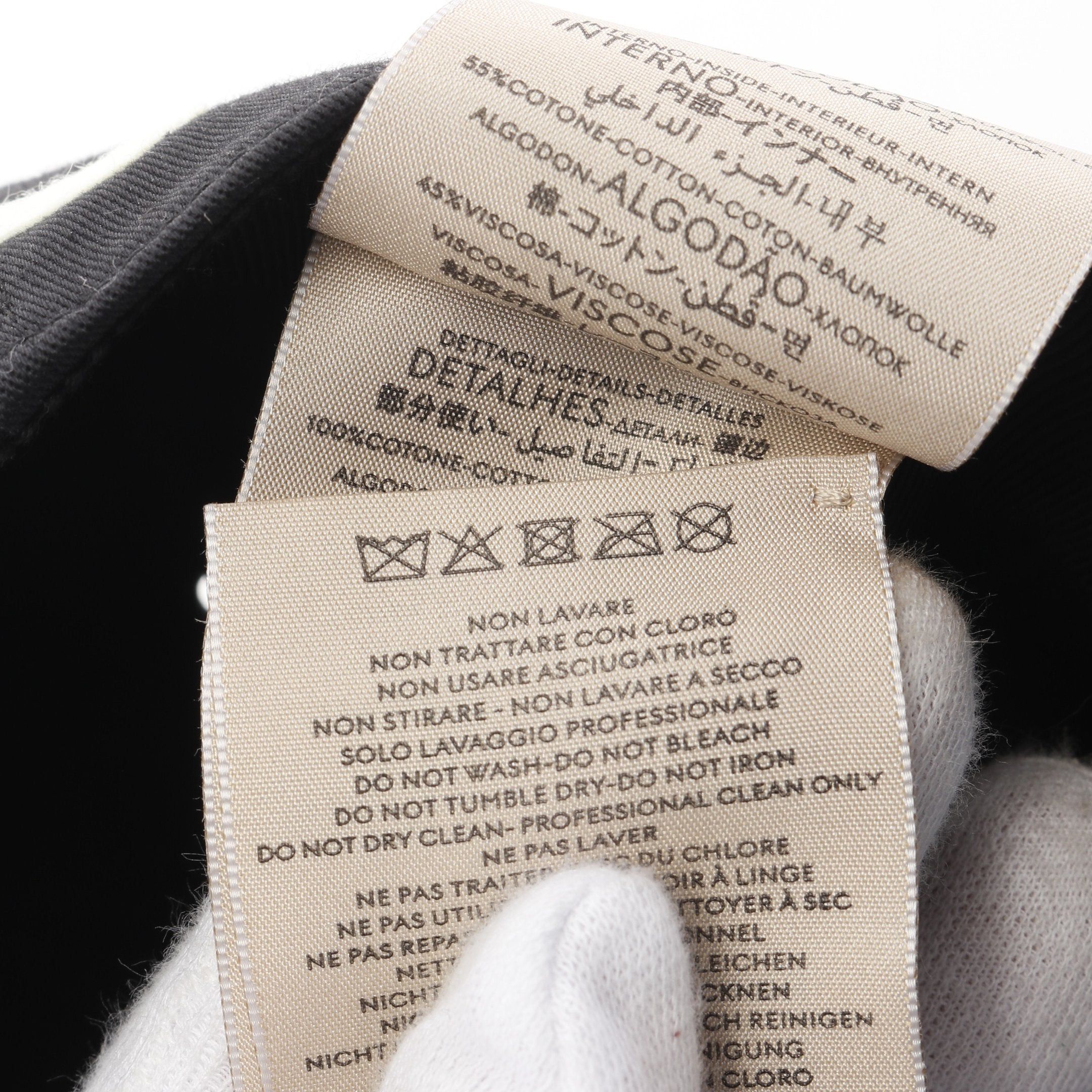 Gucci Gucci Logo Cap Cotton Black Size ONE SIZE - 6 Thumbnail