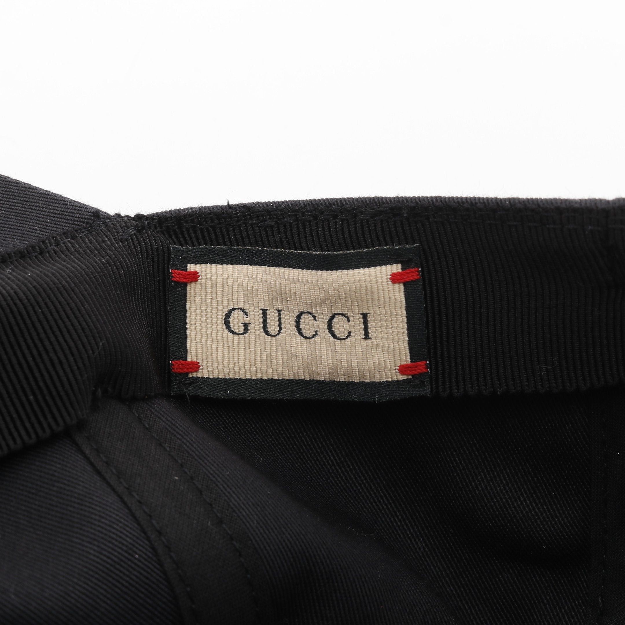 Gucci Gucci Logo Cap Cotton Black Size ONE SIZE - 4 Thumbnail