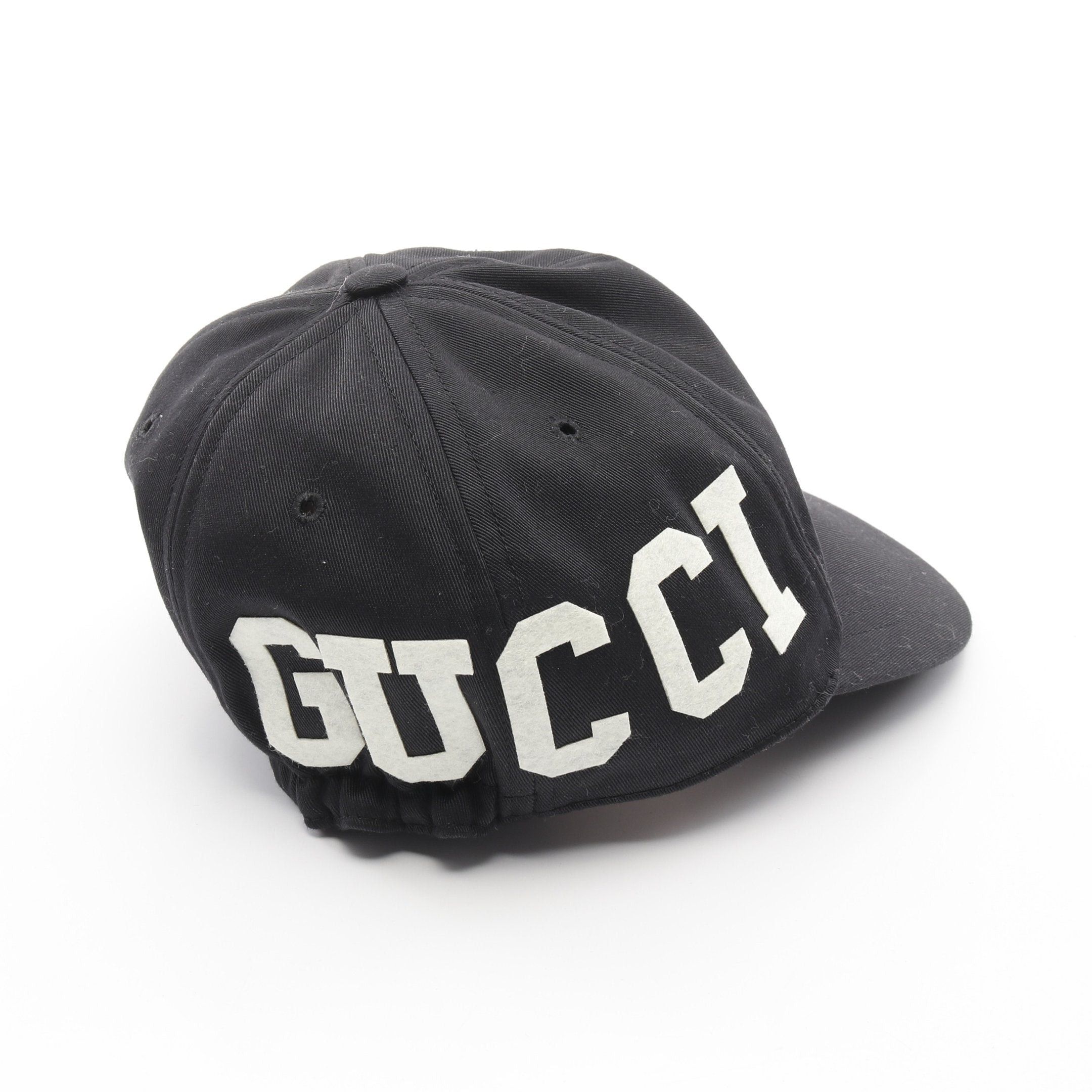 Gucci Gucci Logo Cap Cotton Black Size ONE SIZE - 2 Thumbnail