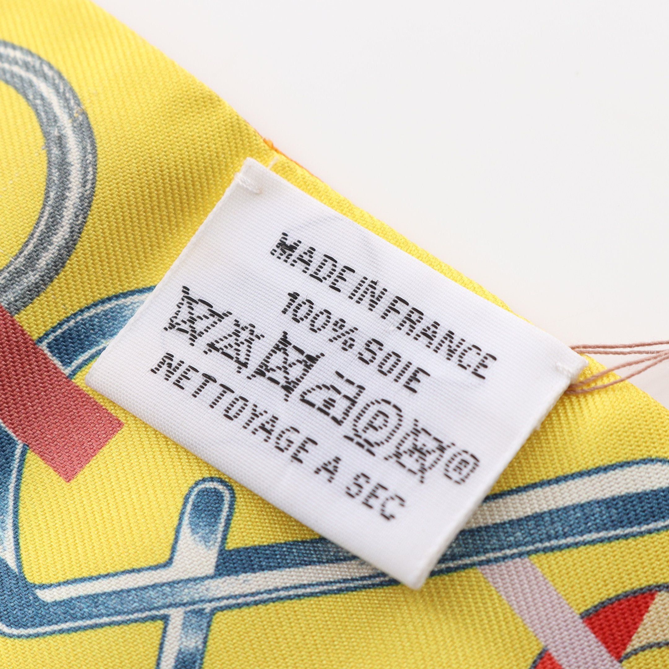 Hermes Hermes Twilly Do Re Boucles Ribbon Scarf Silk Orange Multicolor Size ONE SIZE - 3 Thumbnail