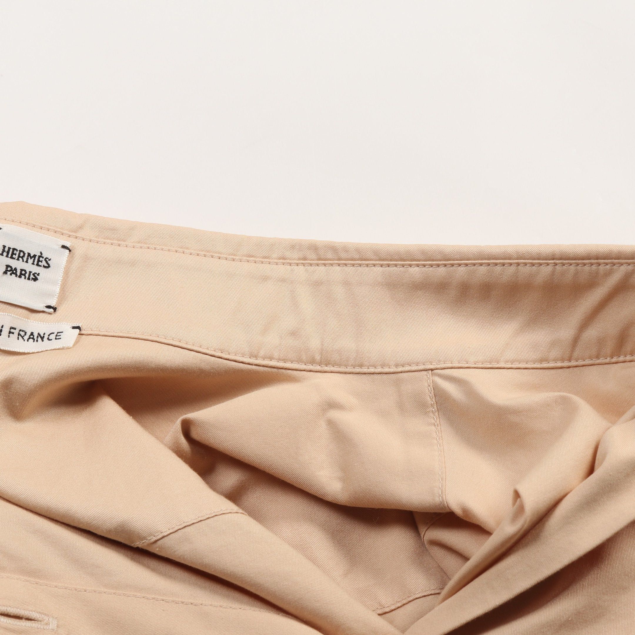 Hermes Hermes Currysh Shirt Logo Embroidery Cotton Beige Size ONE SIZE - 6 Thumbnail