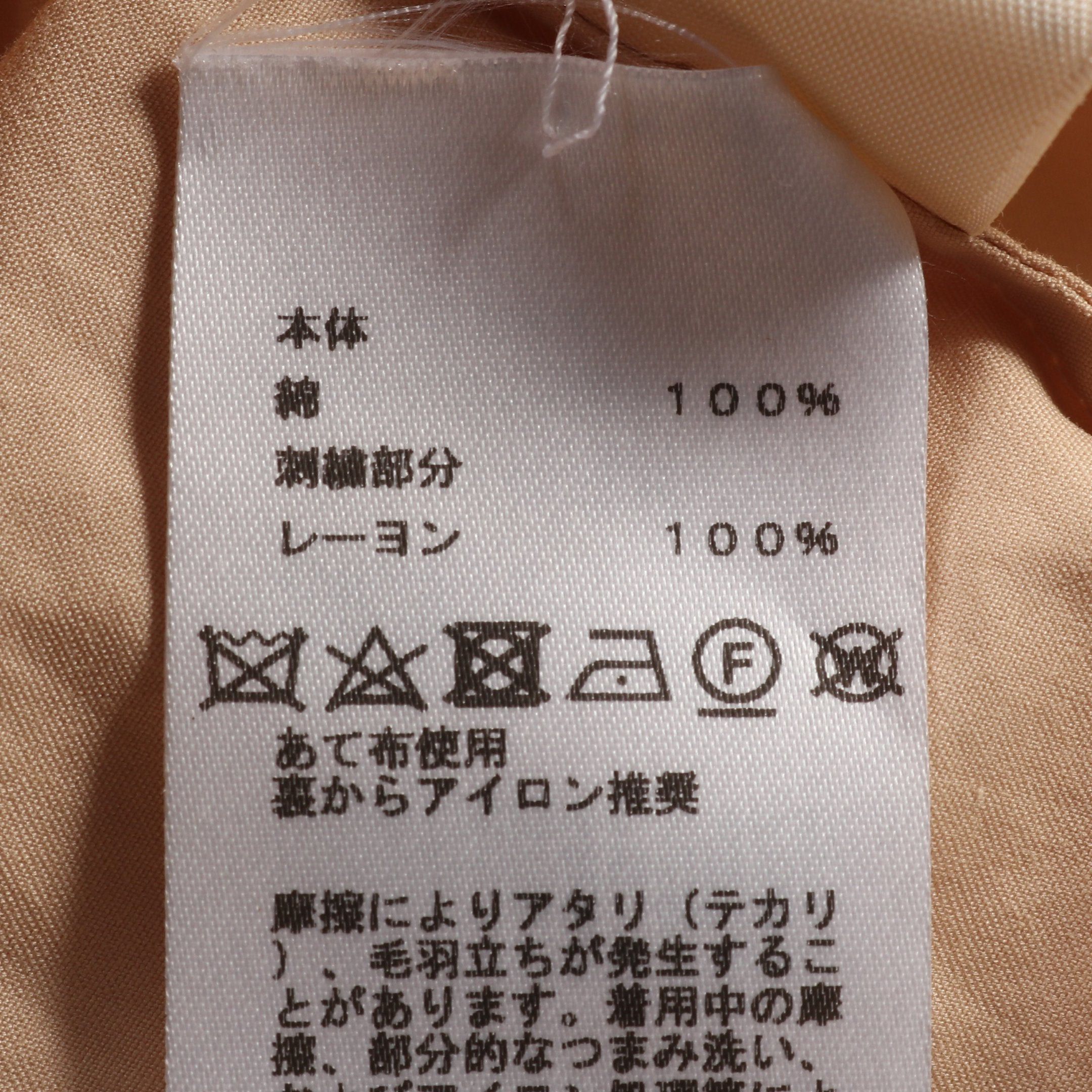 Hermes Hermes Currysh Shirt Logo Embroidery Cotton Beige Size ONE SIZE - 4 Thumbnail