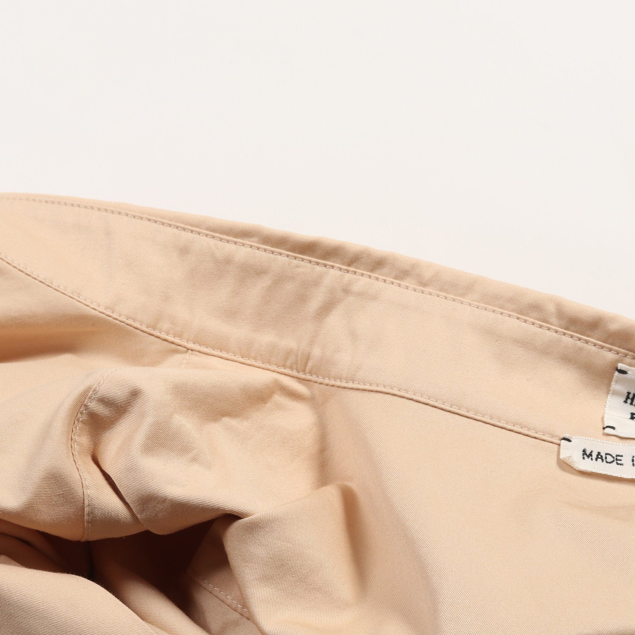Hermes Hermes Currysh Shirt Logo Embroidery Cotton Beige Size ONE SIZE - 7 Thumbnail