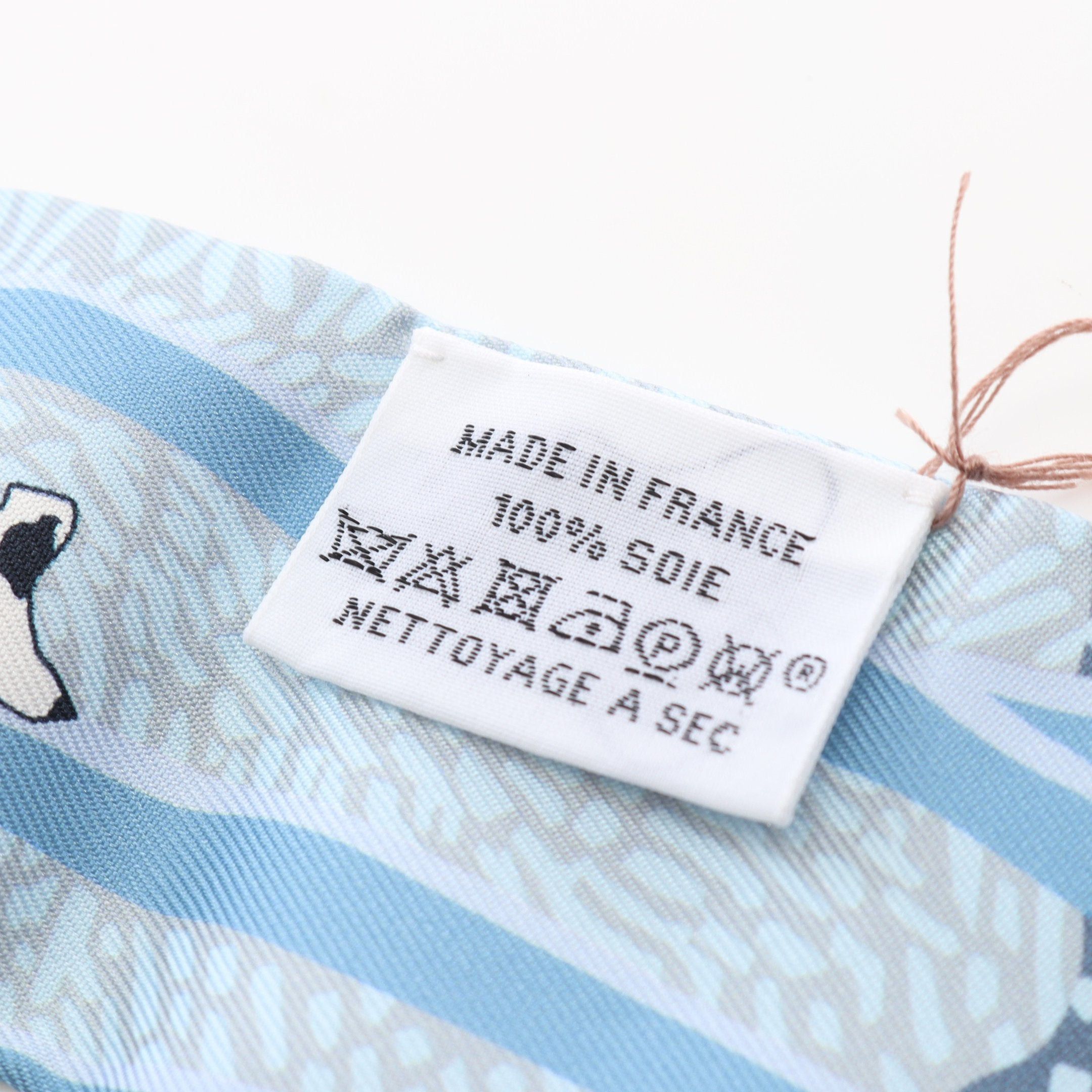 Hermes Hermes Twilly En Liberte Ribbon Scarf Silk Blue Multicolor Size ONE SIZE - 3 Thumbnail