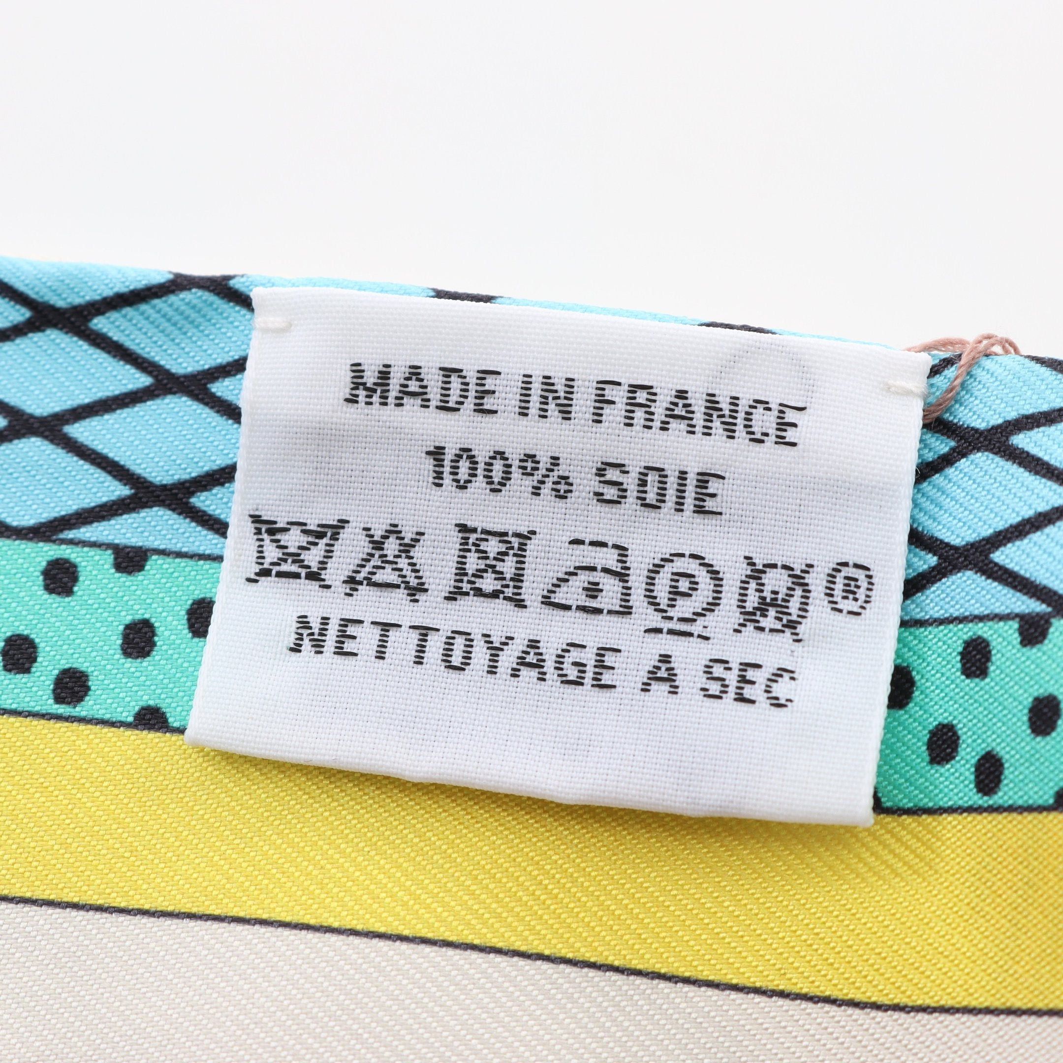Hermes Hermes Twilly Grand Theatre Nouveau Ribbon Scarf Silk Ivory Multicolor Size ONE SIZE - 3 Thumbnail